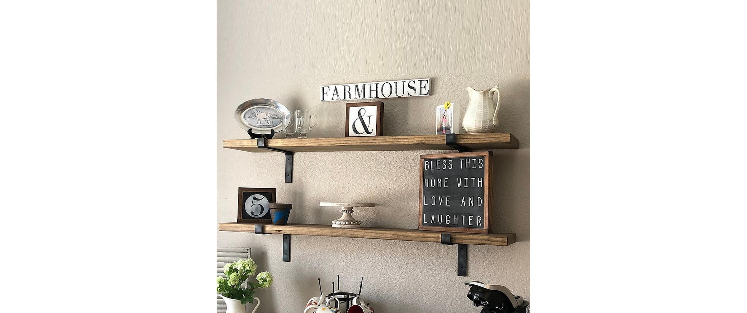 WOODY FASHION Wandregal »LAM006 2 Stück«