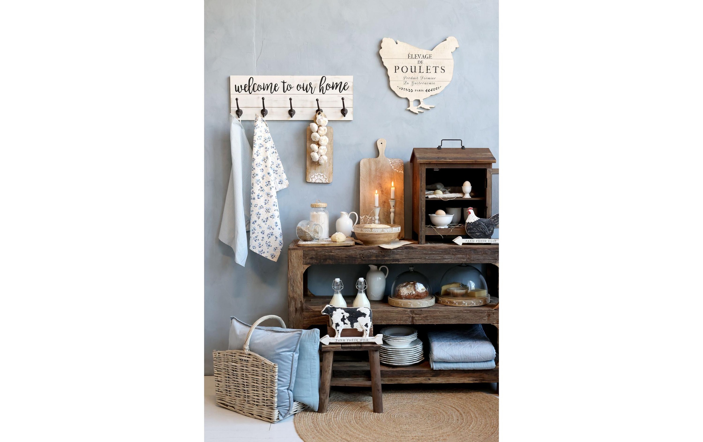   Wandhaken »Chic Antique welcome to our home«
