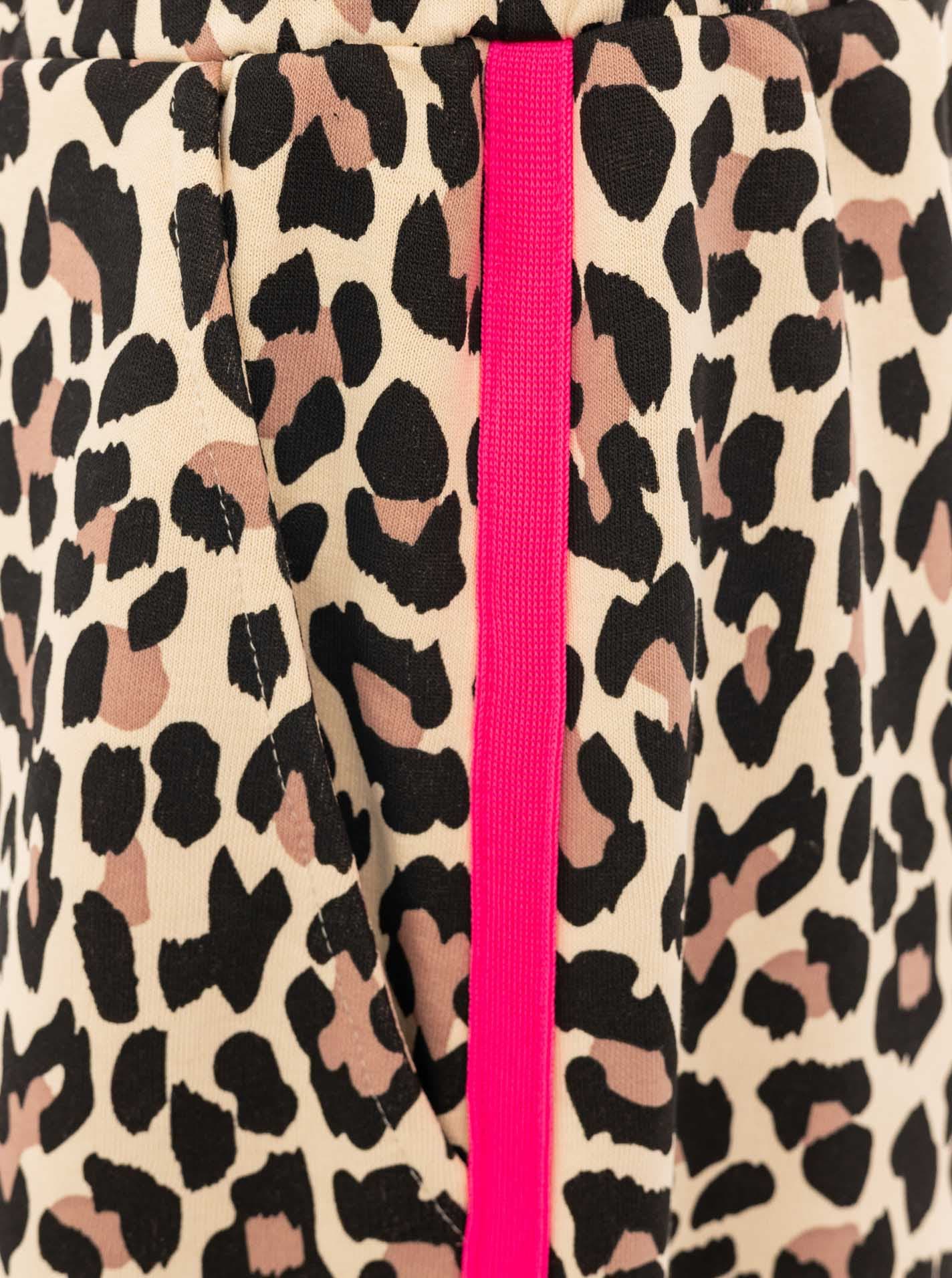 Zwillingsherz Pantalon sweat »"Leo"«  Leo Muster, pinker Streifen an der Seite, Eingriffstaschen