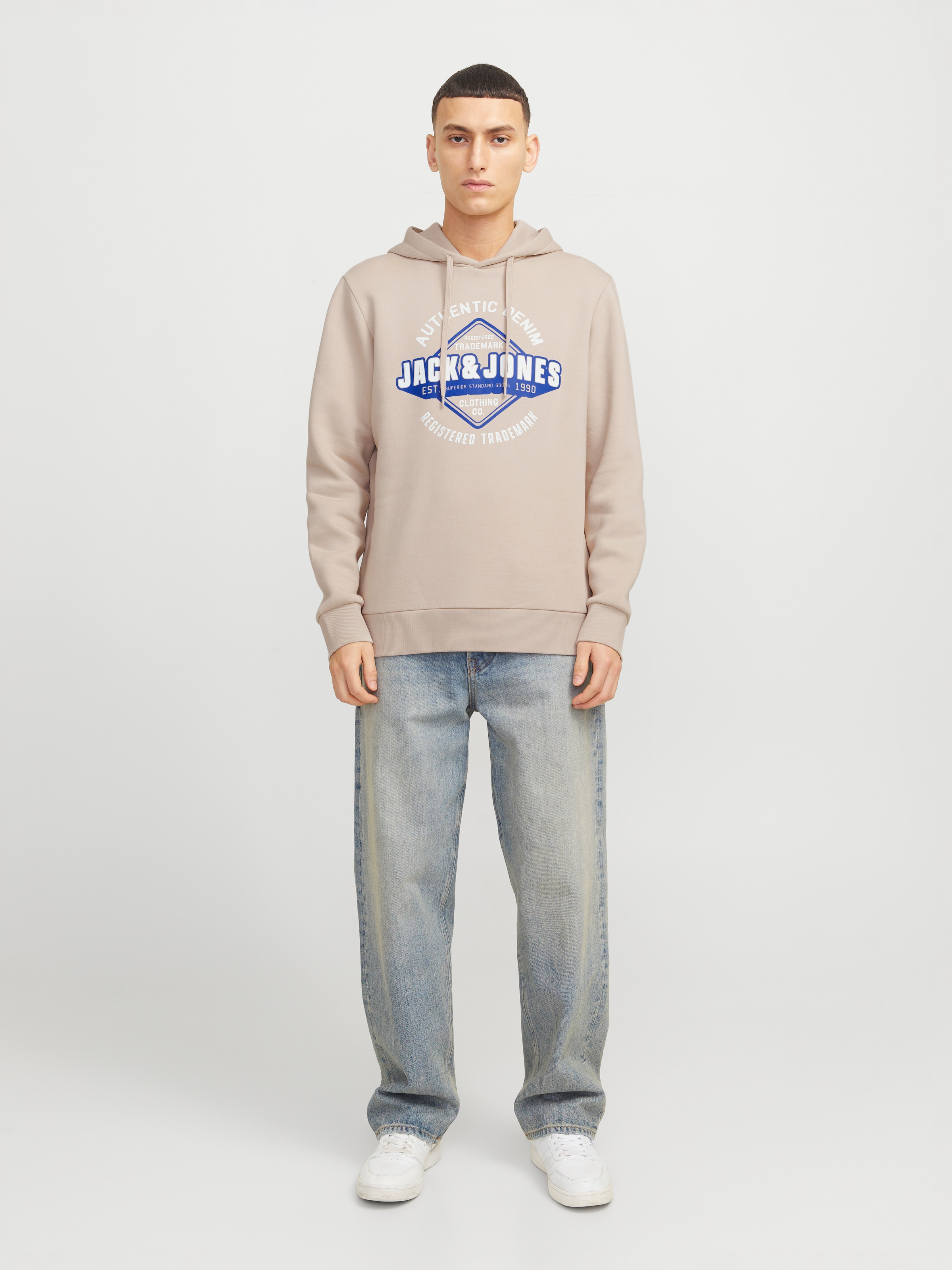 Jack & Jones Sweat à capuche »JJELOGO SWEAT HOOD 2 COL 24/25 NOOS«, mit Logo Print
