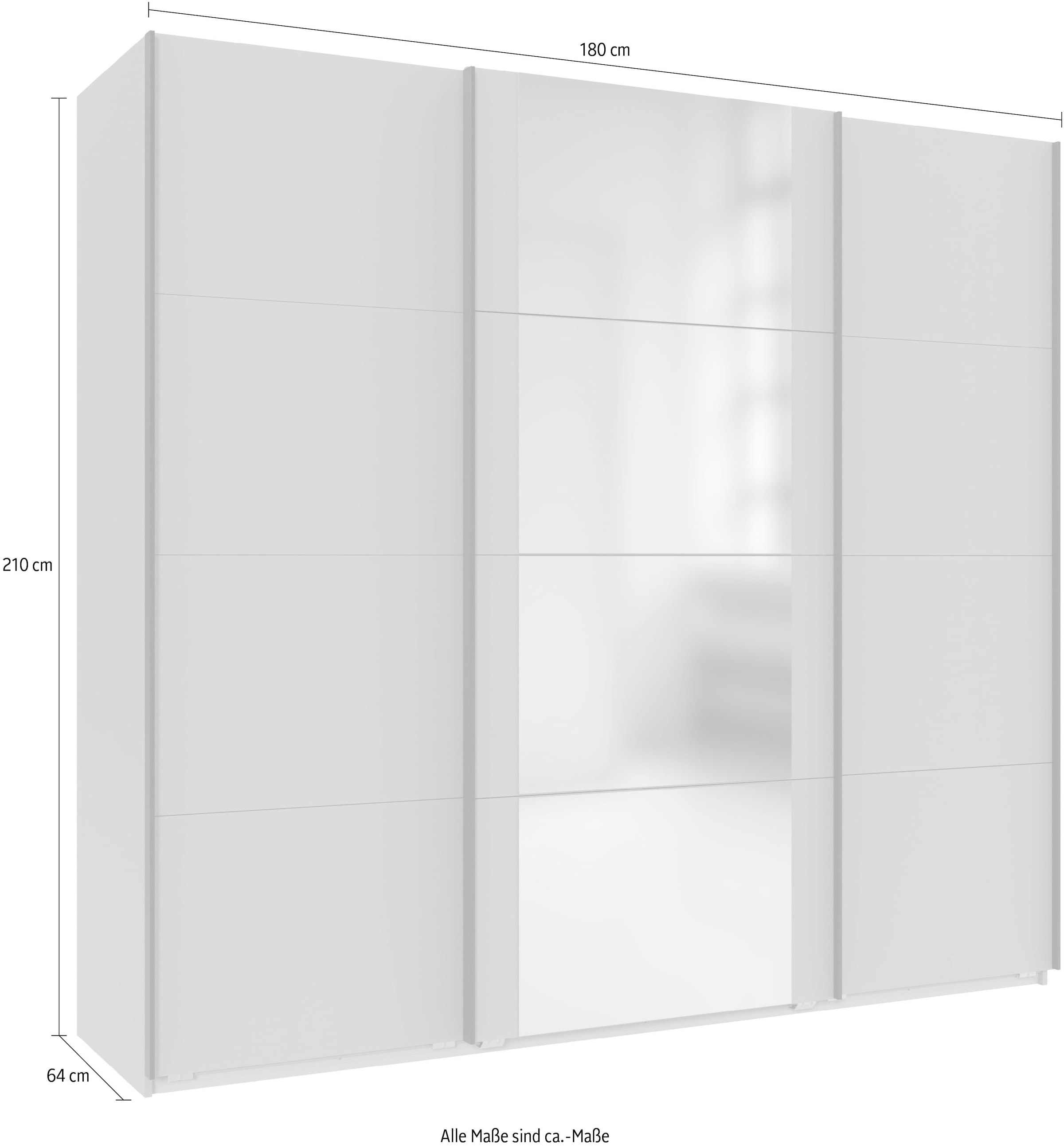 Wimex Armoire à portes coulissantes »Bern Schiebetürenschrank TOPSELLER« Schrank mit zusätzlicher Innenausstattung, Garderobe