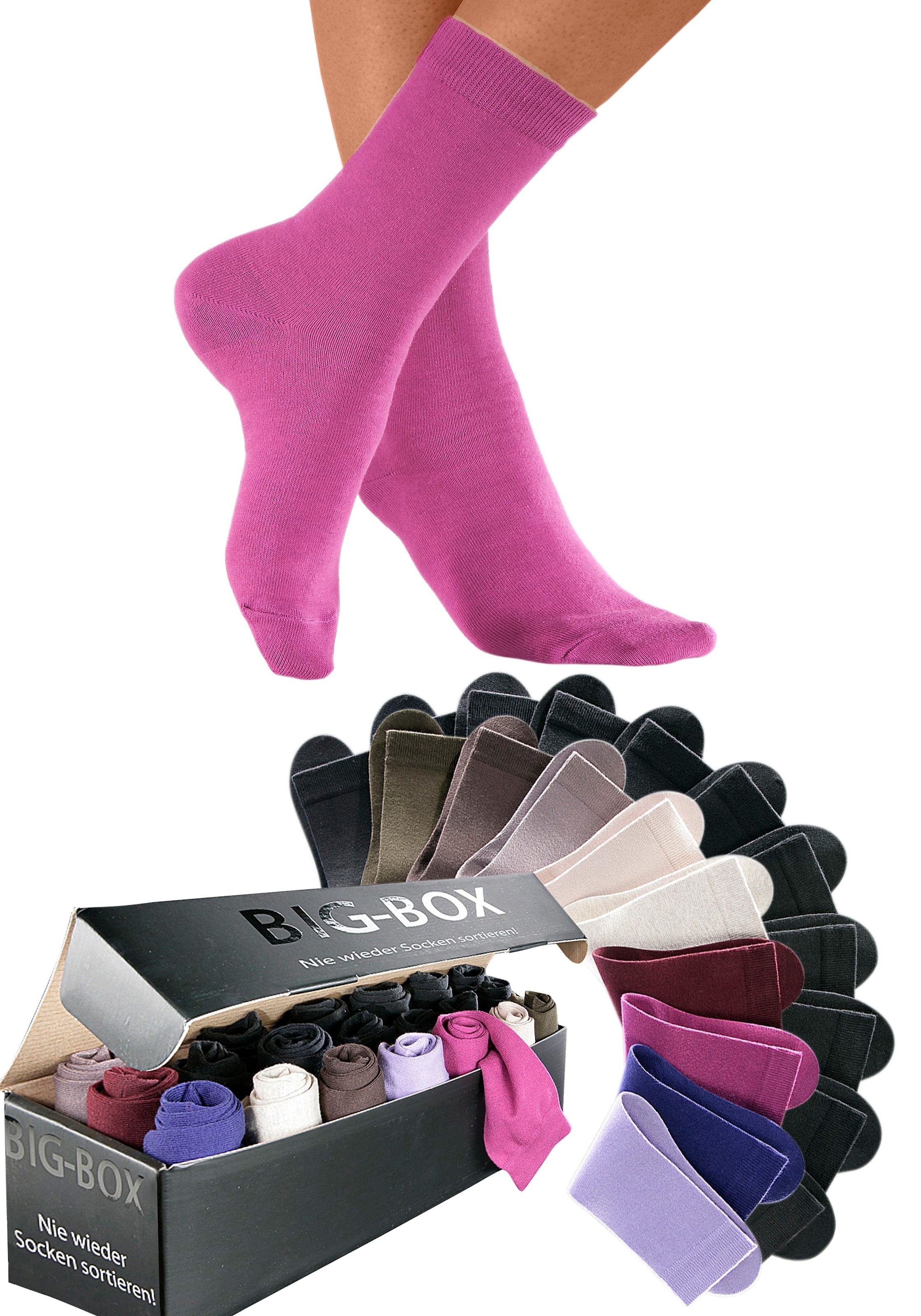 Go in Basicsocken Box, 20 Paar tlg. in der grossen Big-Box