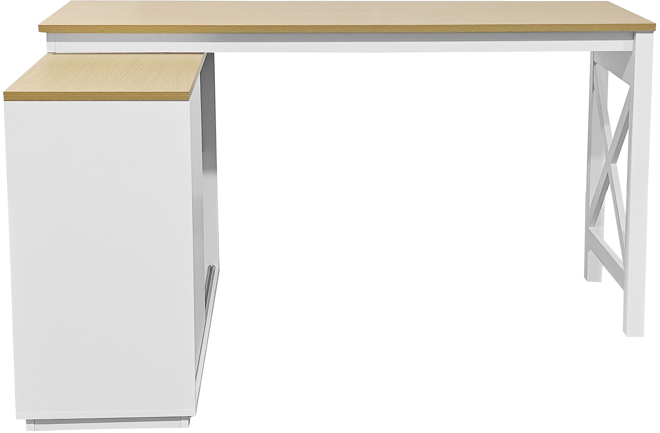 GOODproduct Bureau d'angle »SILBA« viel Stauraum, mit Schiebetür, Breite: 100 cm