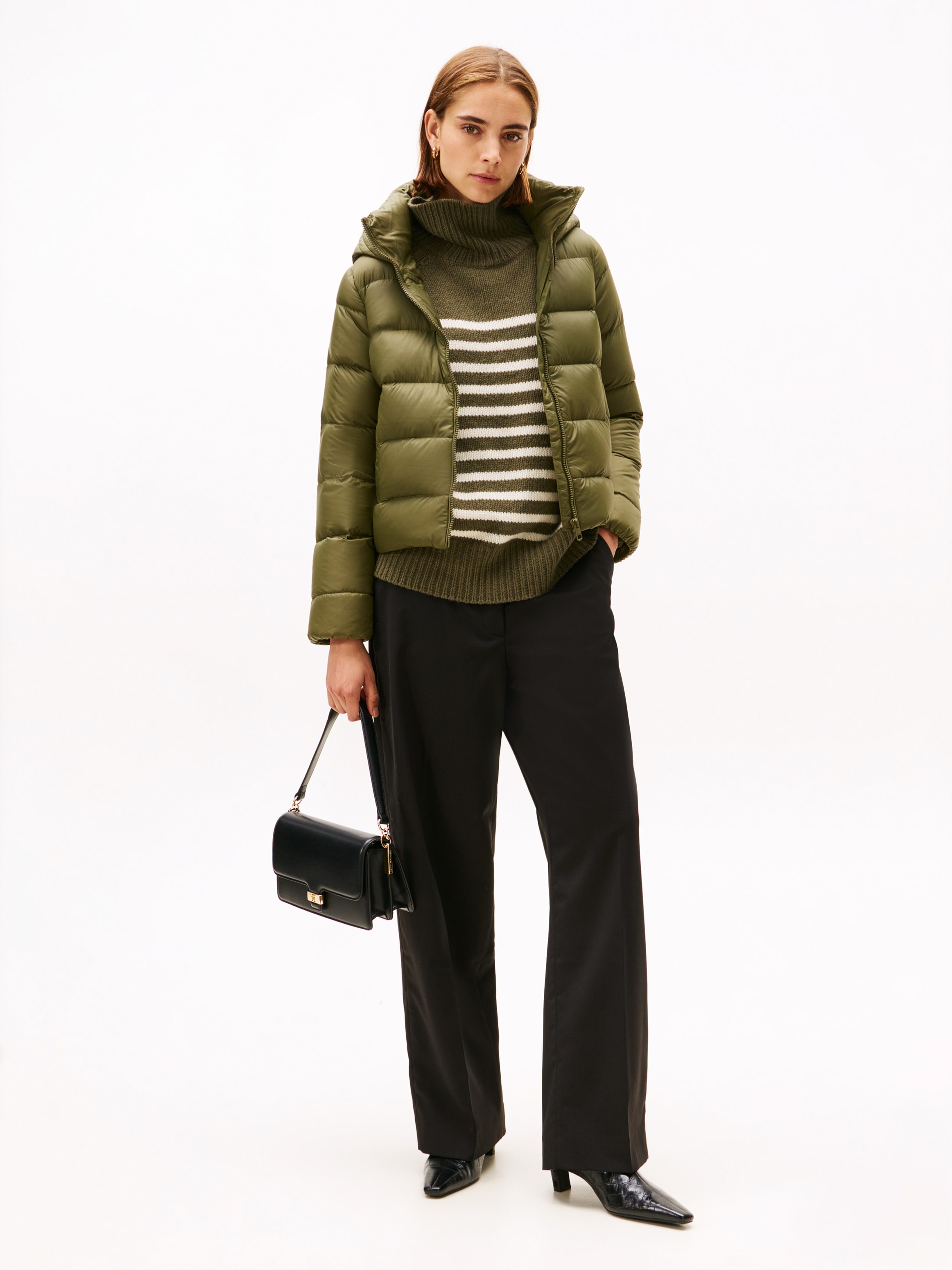 Tommy Hilfiger Veste matelassée »LW DOWN CASUAL JACKET« mit Kapuze mit Logoprägung