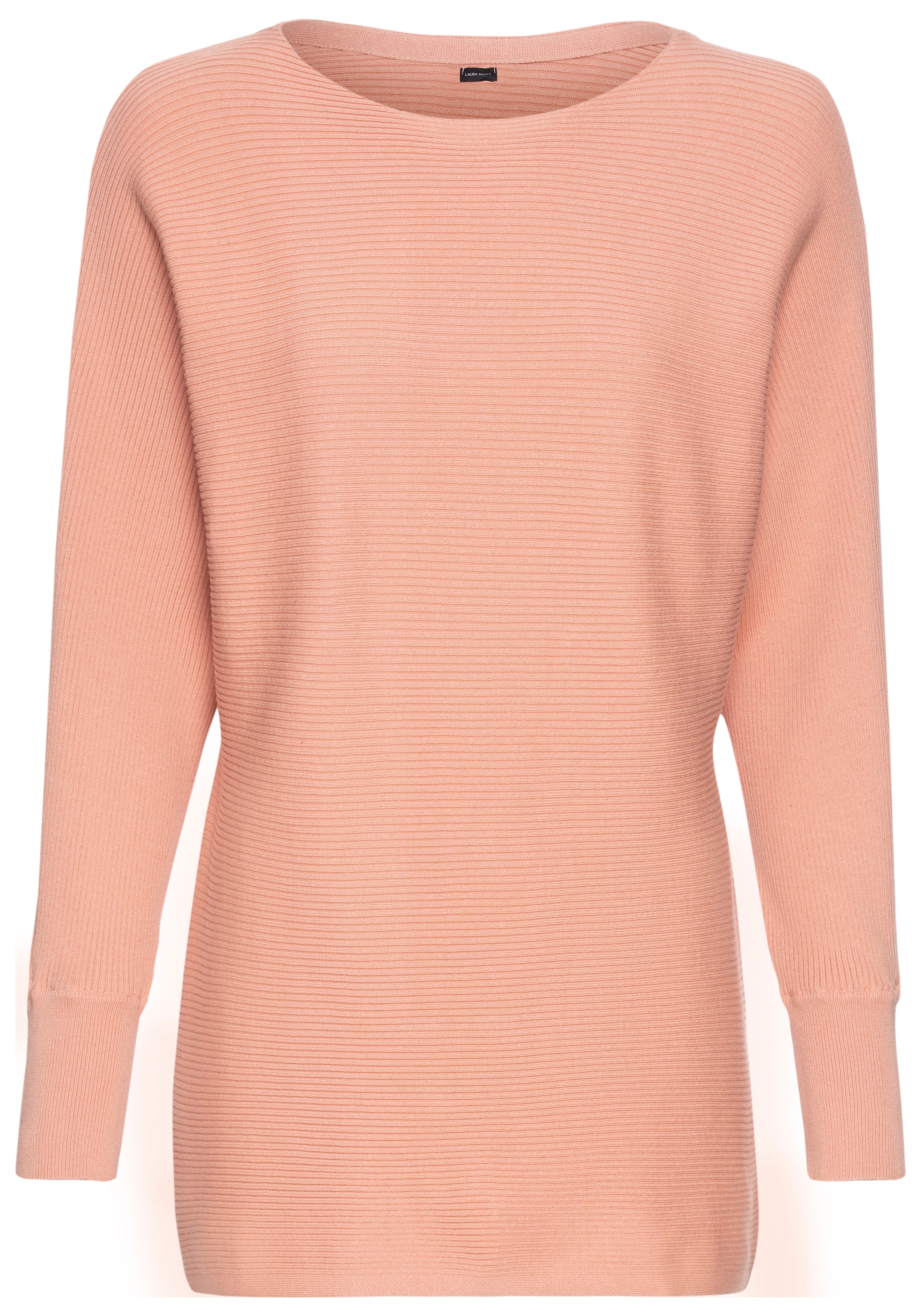 Laura Scott Pull à col rond in oversized Form mit Rippstruktur