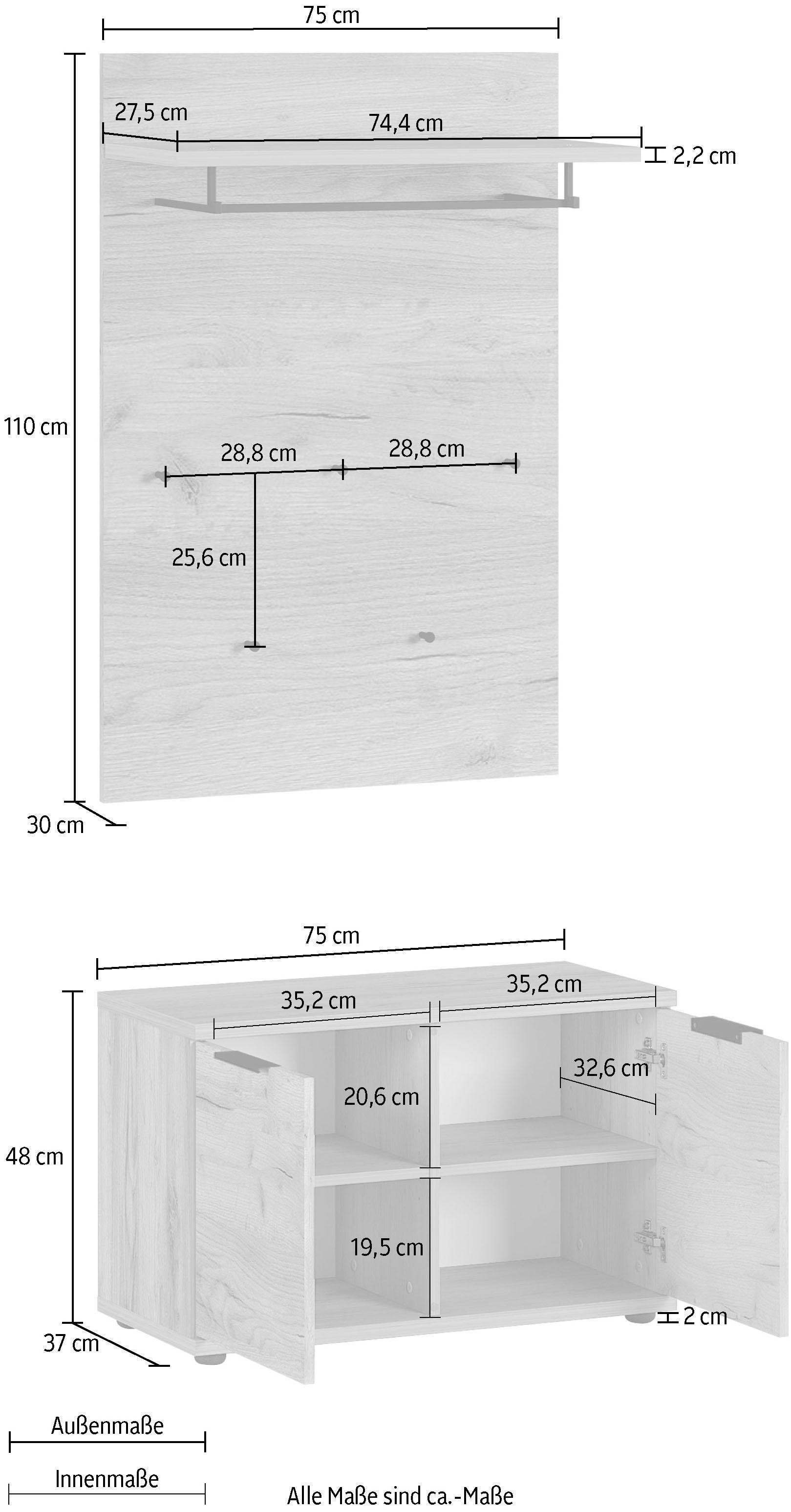 GERMANIA Ensemble de vestiaires »GW-Fremont« Set, 3 cuis tlg.