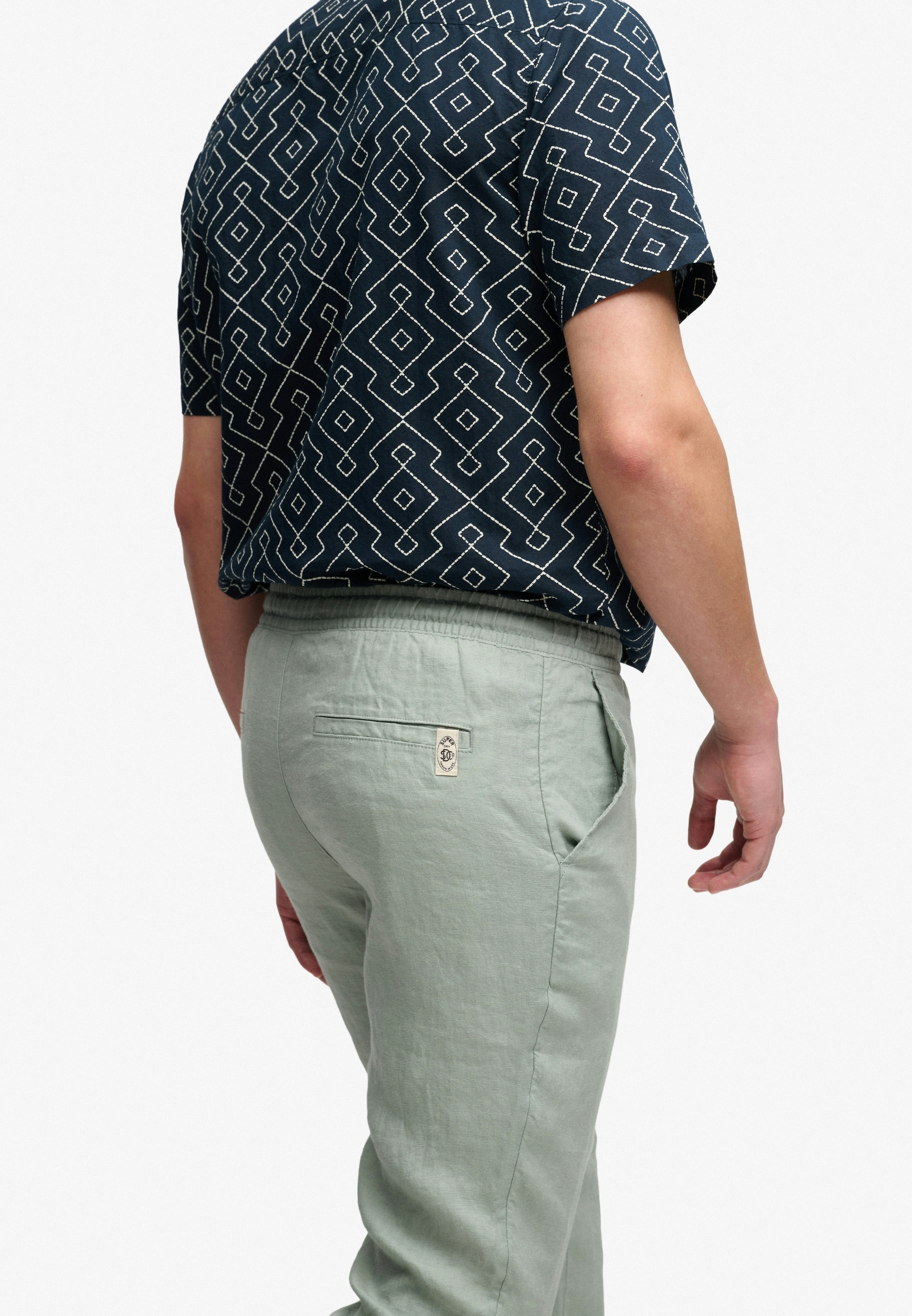Superdry Leinenhose »MERCHANT LINEN PANT«  aus Leinen, Regular Fit, mit Reissverschluss