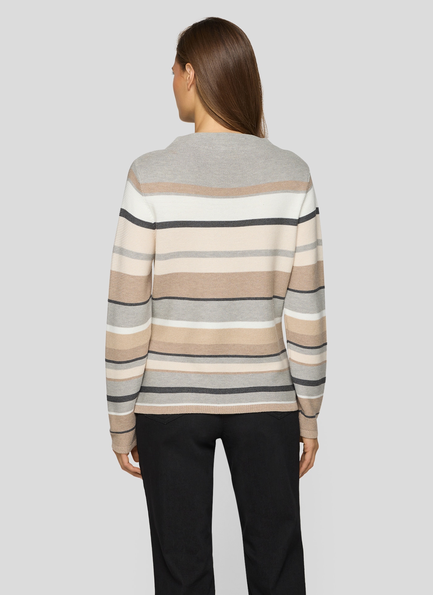 Rabe Streifenpullover mit intarsien Muster