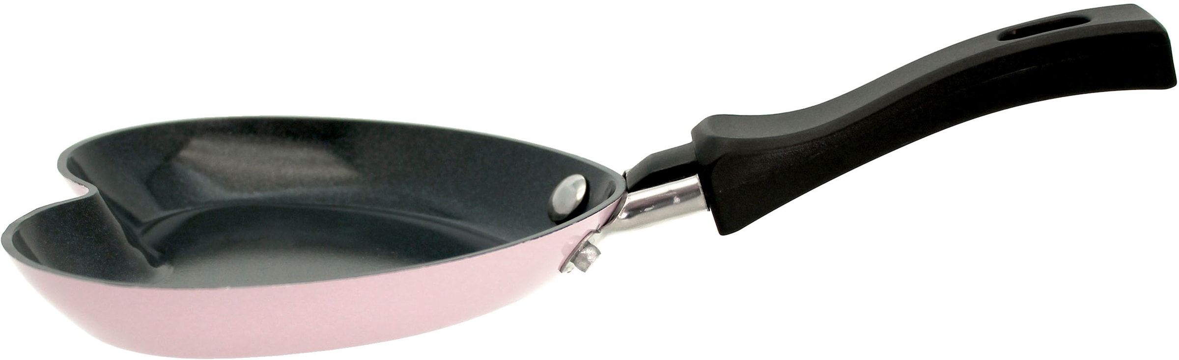 Elo Basic Poêle à frire »Basic Pfanne + Gratis Mini Herzpfanne« Aluminium Ensemble, 2 tlg. aussen rosé Silicon Polyester beschichtet