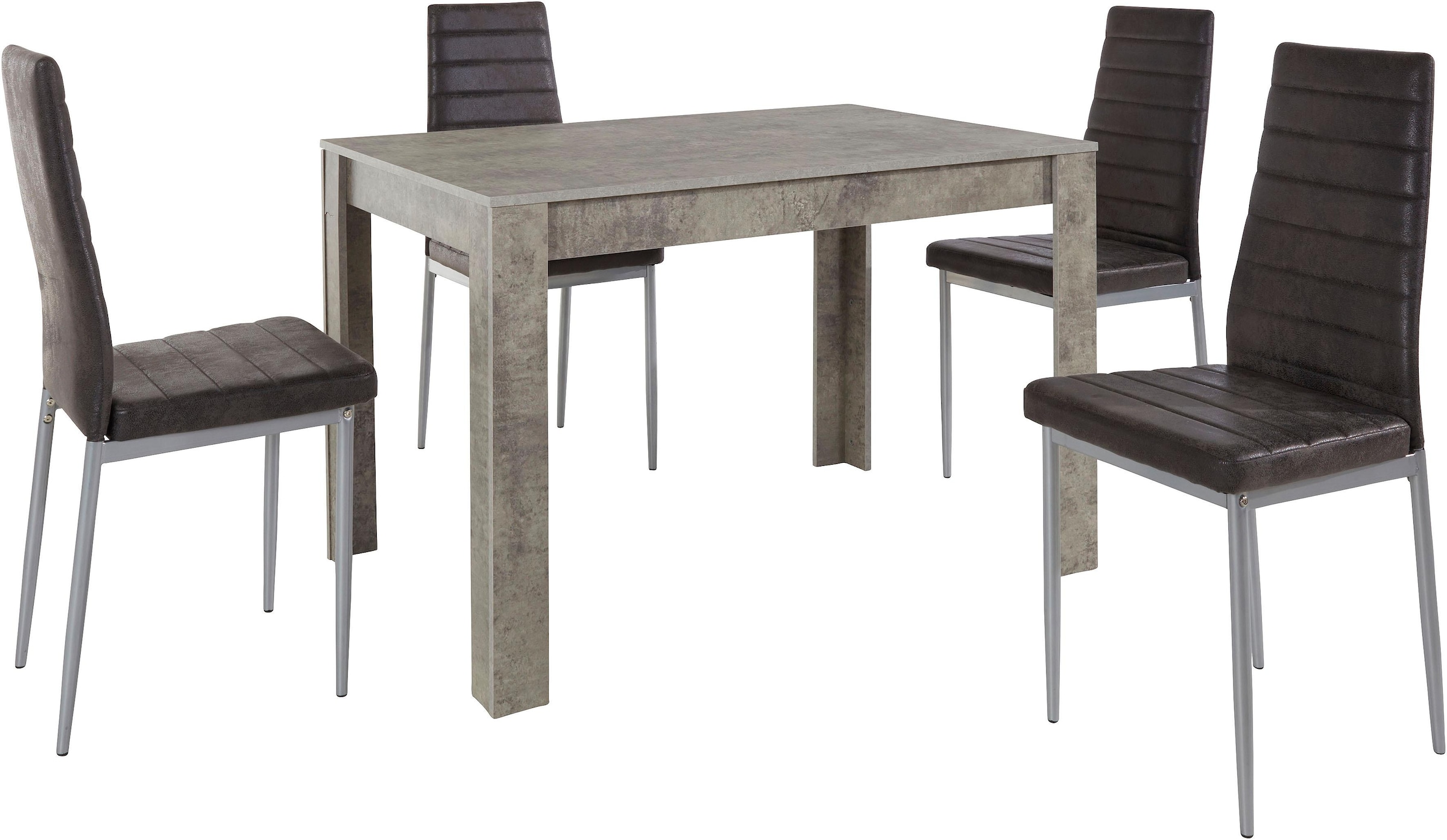 GOODproduct Essgruppe »mit Tisch und 4 Stühlen« Set, 5 tlg. Tischbreite 120 cm Esszimmer Set, Tischgruppe