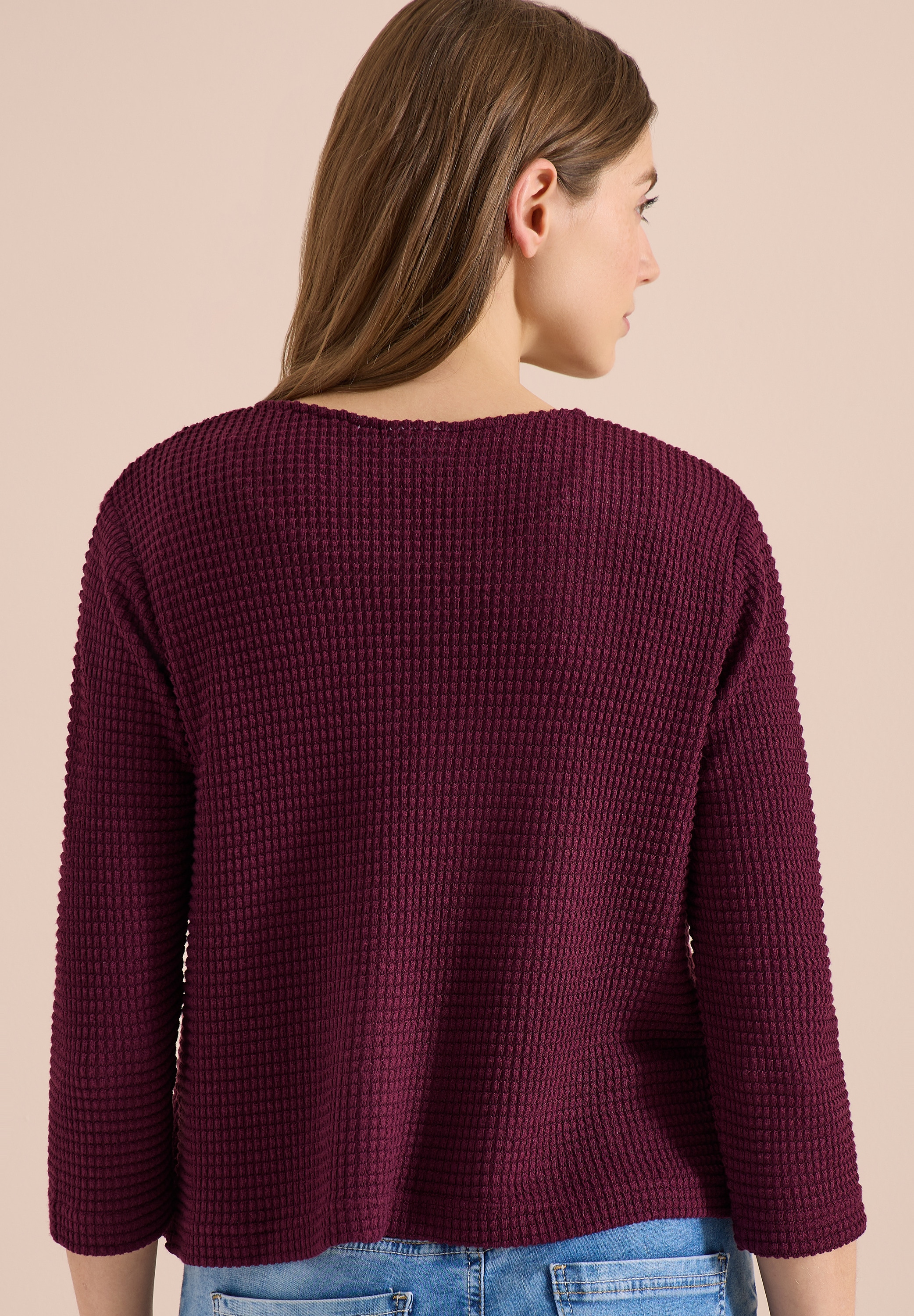 Cecil Veste chemise veste ouverte 3/4 manches en ajouré
