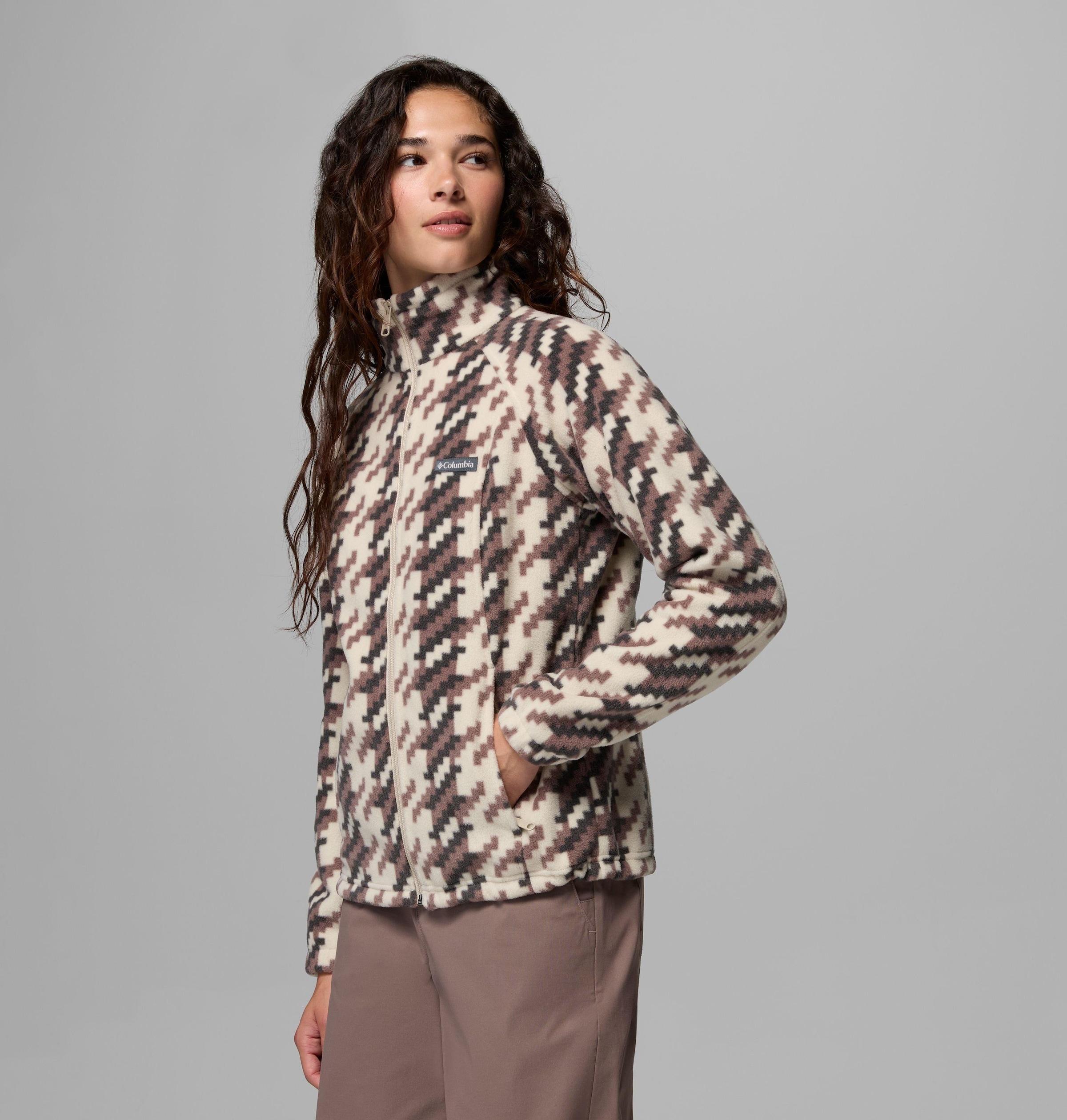 Columbia Fleecejacke »Benton Springs Printed Full Zip« mit Reissverschluss, wasserabweisend, windabweisend, atmungsaktiv