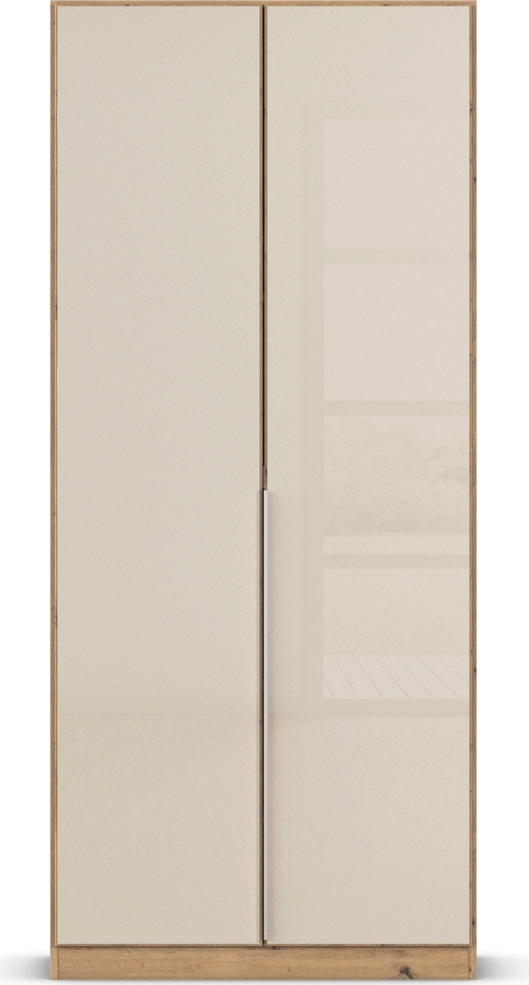 GOODproduct Drehtürenschrank »Kleiderschrank Kleiderschränke Schrank Garderobe AGORDO mit Glasfront« in zwei Griff-Farben, Breiten 91-405 cm,  durchdachte Innenausstattung, in 8 Breiten und 2 Höhen MADE IN GERMANY