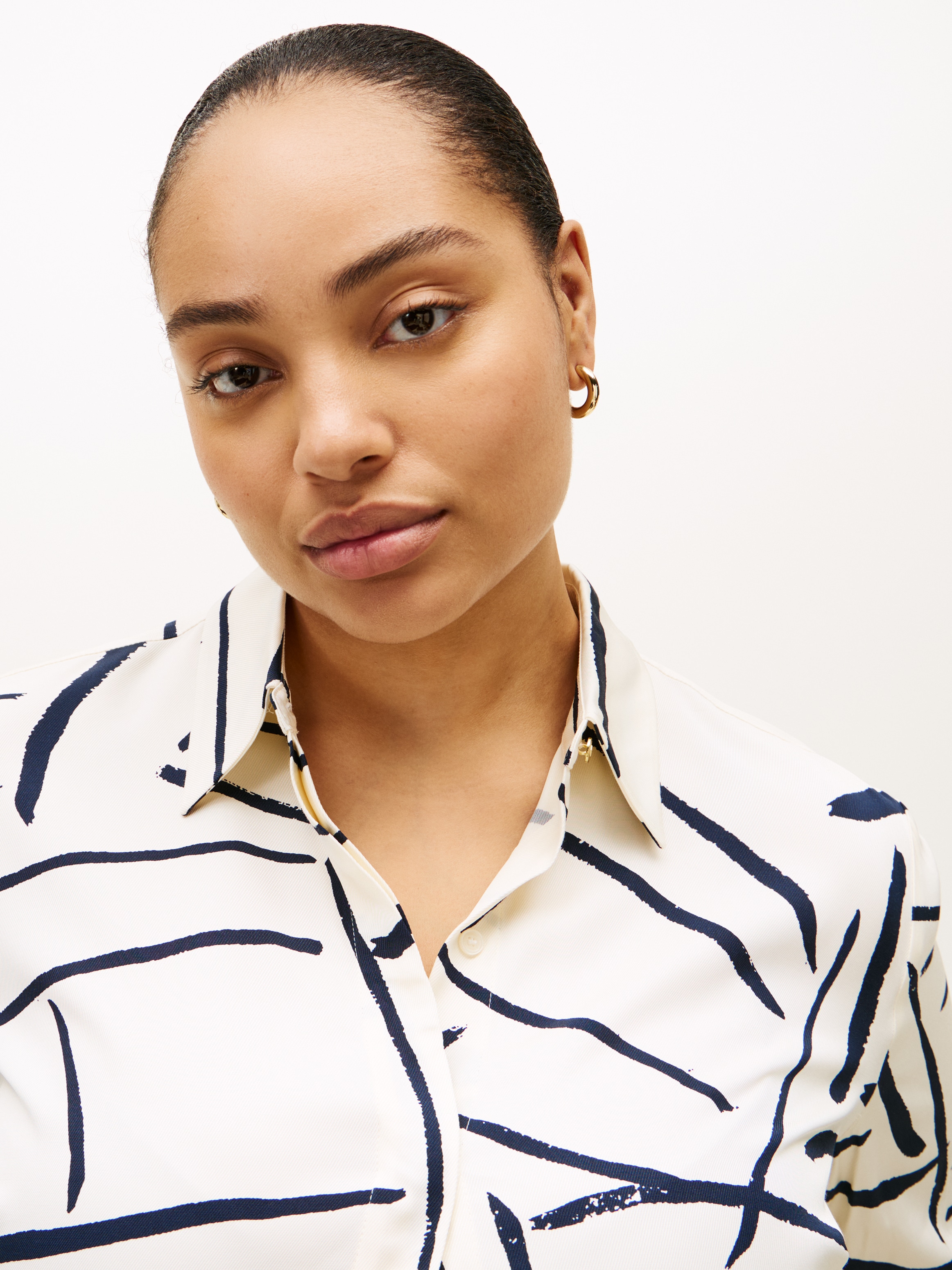 Tommy Hilfiger Curve Hemdbluse »CRV VIS TWILL BUTTON UP SHIRT« in grossen Grössen