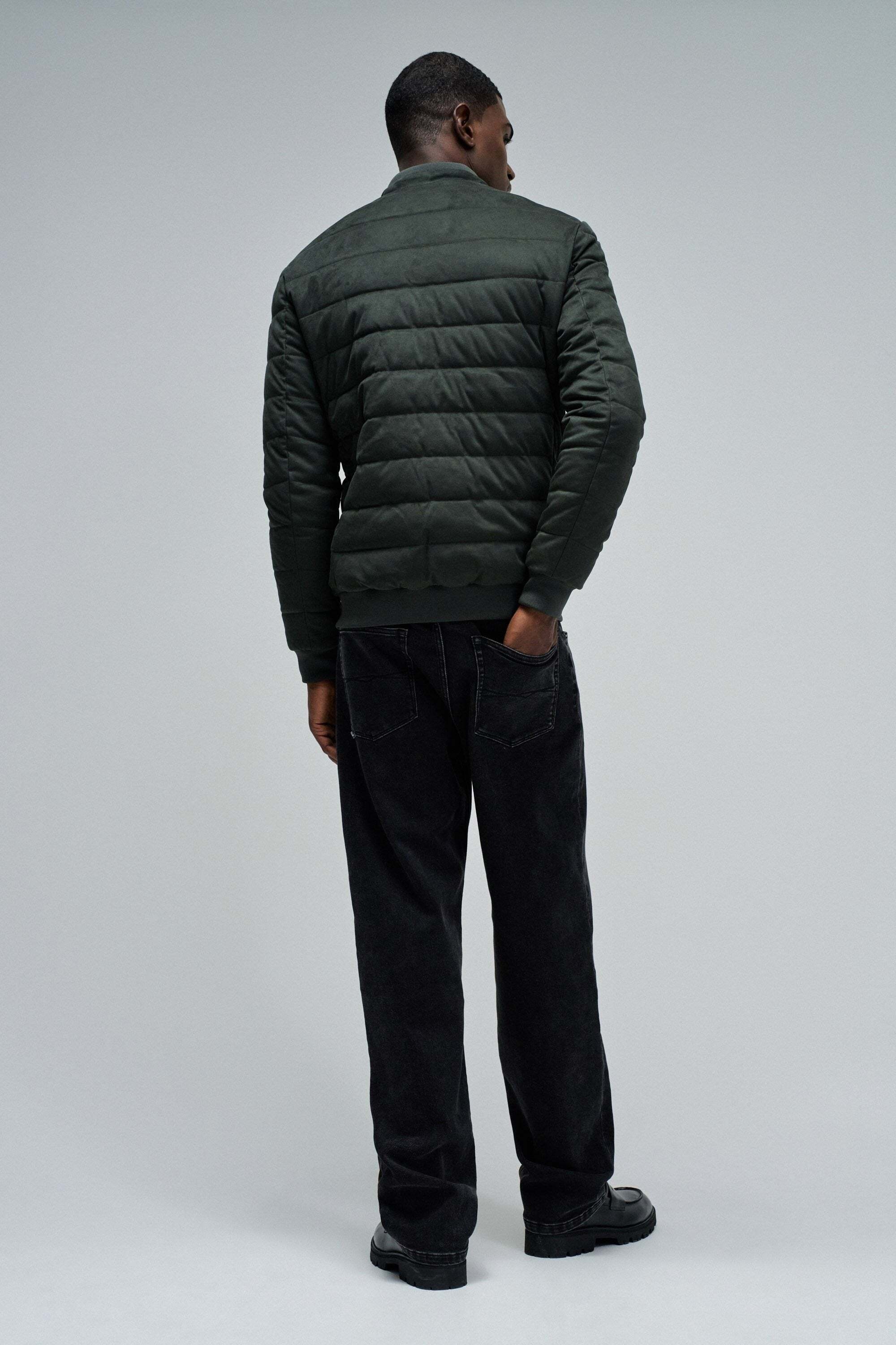 Salsa Steppjacke »Salsa Jeans Steppjacke Suede Puffer Bomber Jacket«