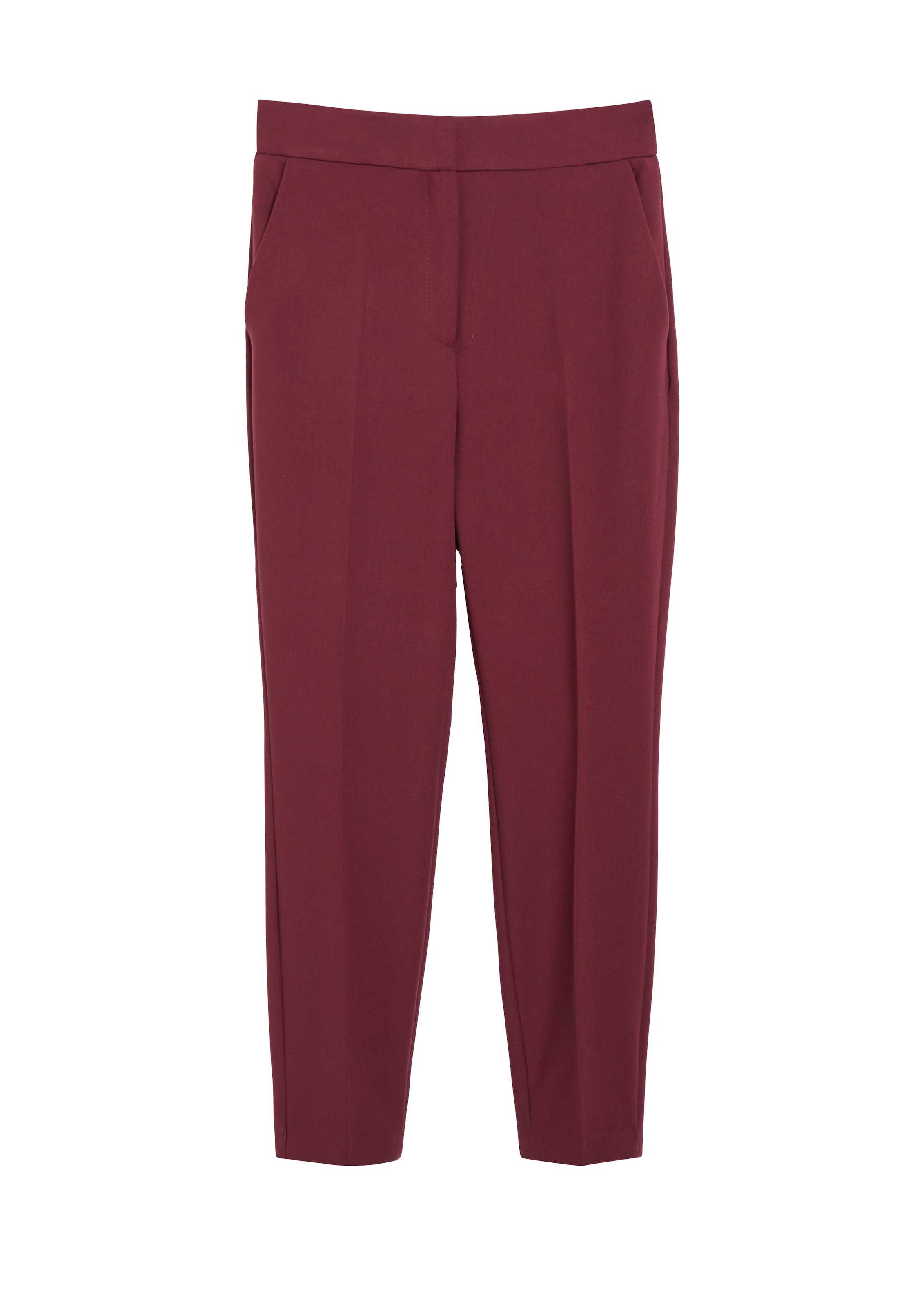 s.Oliver BLACK LABEL Pantalon en tissu  avec ceinture élastique et plis devant / viscose stretch