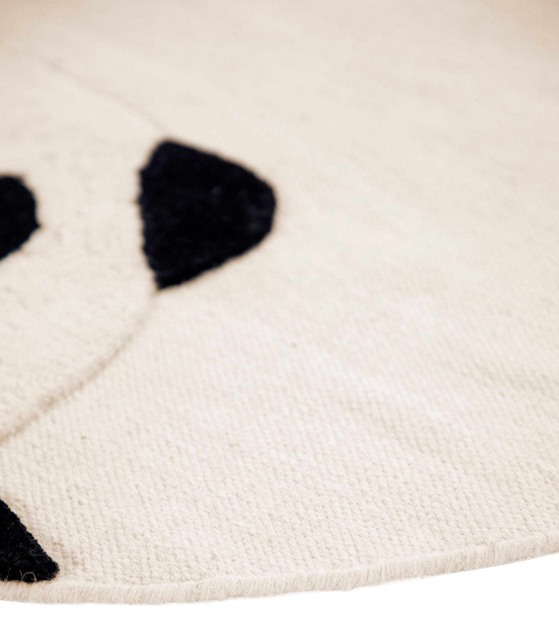 carpetfine Tapis pour enfants »Panda« Rond 0,6 mm Höhe