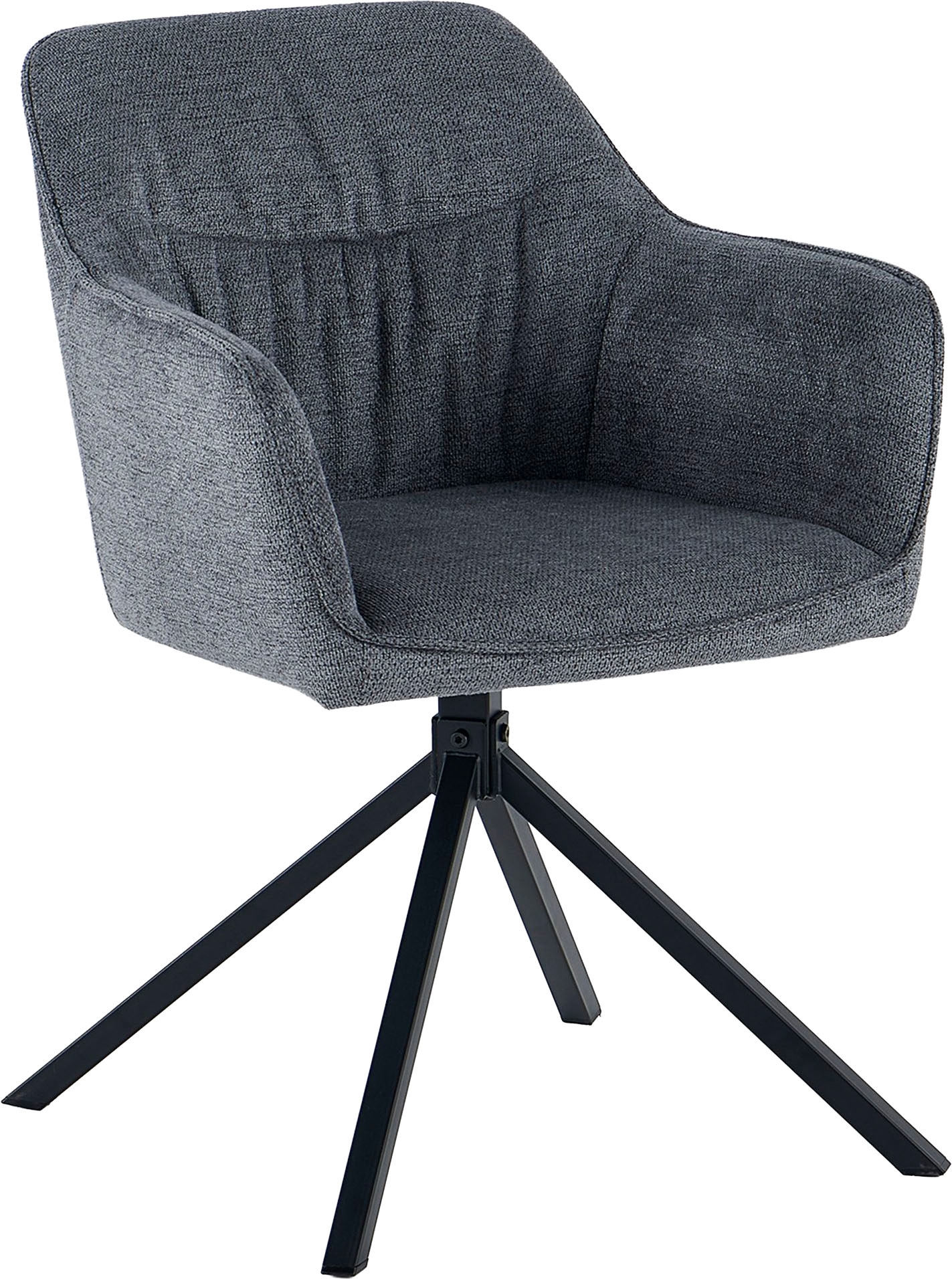 GOODproduct Esszimmerstuhl »Turin« (Set) 2 Stk.moderner Stuhl, 360 Grad drehbar, mit hochwertigem Strukturstoff