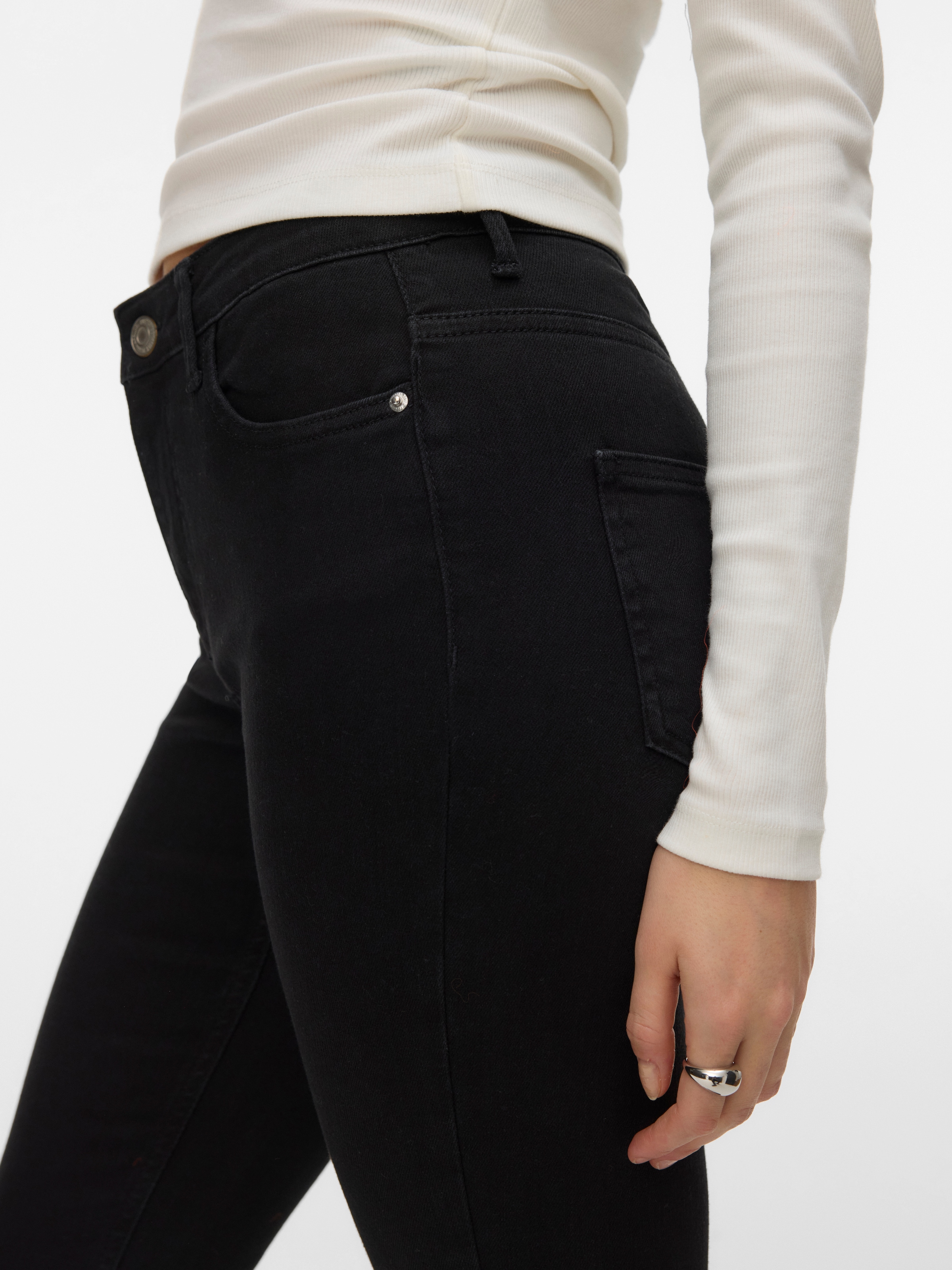 Vero Moda Jeans skinny »VMPOLLY MR SKINNY JEANS RA135 NOOS« Baumwollmischung, skinny fit