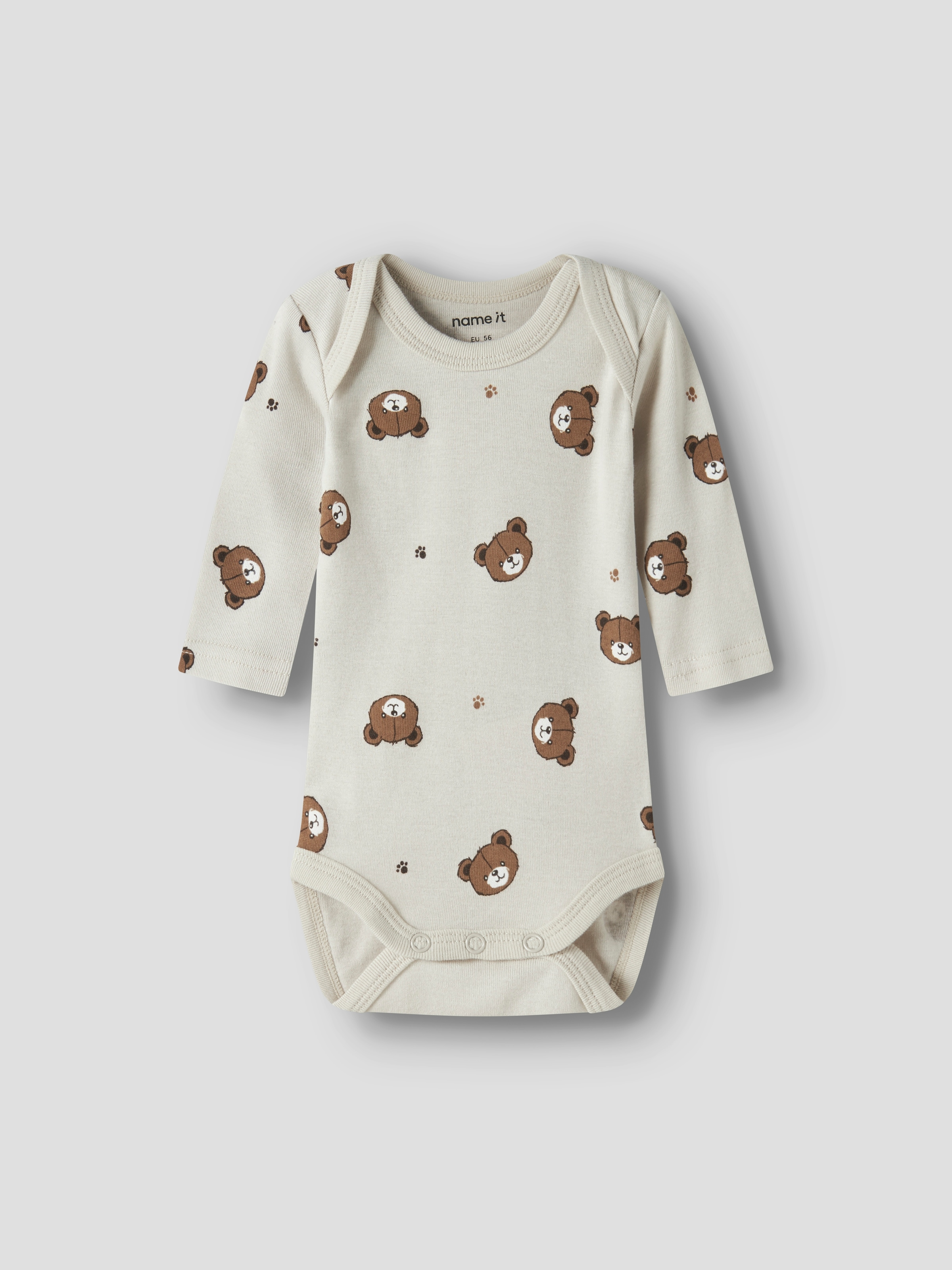 Name It Langarmbody »NBNBODY 3P LS PUMICE BEAR NOOS« Packung, 3 tlg.
