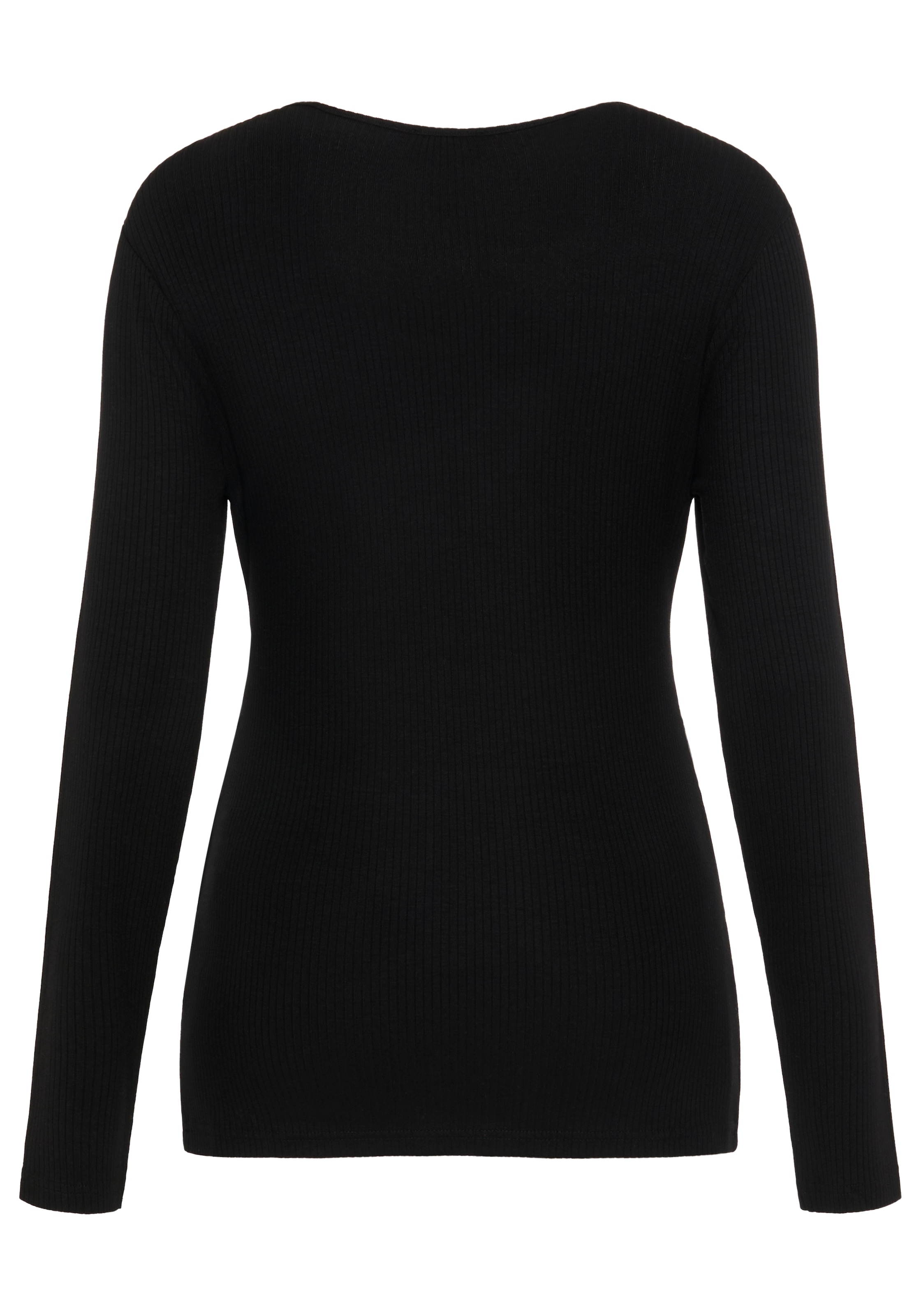 Neun Monate Umstandsshirt »Elegantes Umstandsshirt mit Glitzer, praktisch mit Stillmöglichkeit« mit V-Ausschnitt, mit Langarm, im Basic-Stil