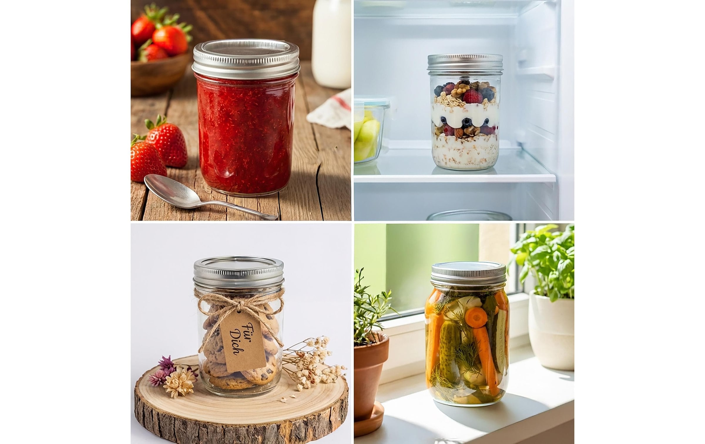 relaxdays Pot de conservation »500 ml, 8 Stück«