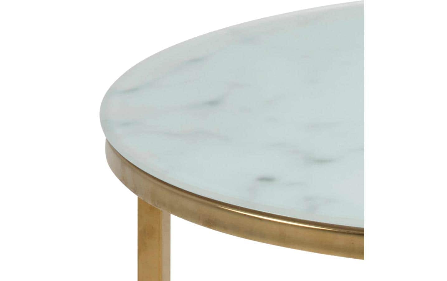 AC Design Table d'appoint »Alisma Ø 50 x 42 cm Gold/Weiss«