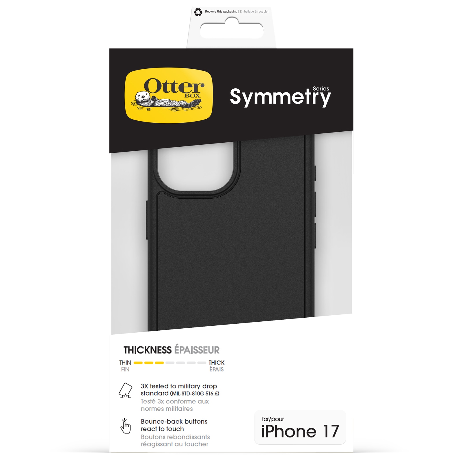 Otterbox Housse pour téléphone portable »Symmetry Series für Apple iPhone 17« Backcover, Schutzhülle, Handyschutzhülle, Case, Schutzcase, stossfest