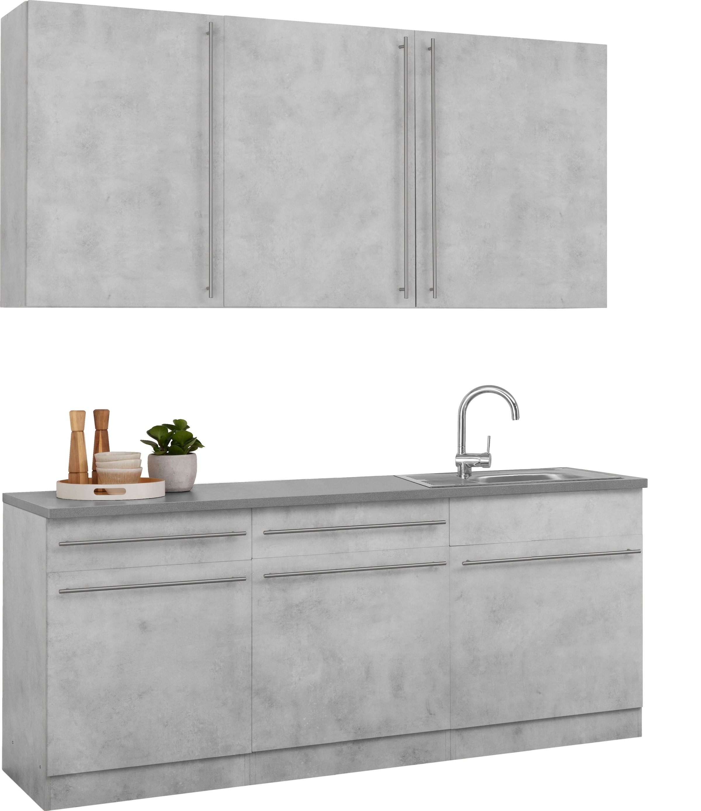 wiho Küchen Küche »Chicago« inklusive Spüle, Breite 180 cm