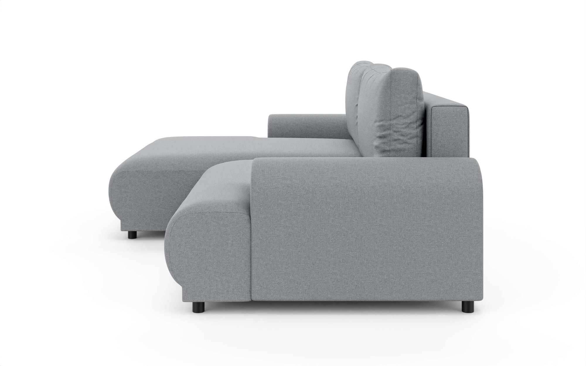 INOSIGN Canapé d'angle »Marsby, mit Bettfunktion und Bettkasten, Masse: B/H/T 242/65/145 cm« L-Form mit Wellenunterfederung, Recamiere links oder rechts bestellbar