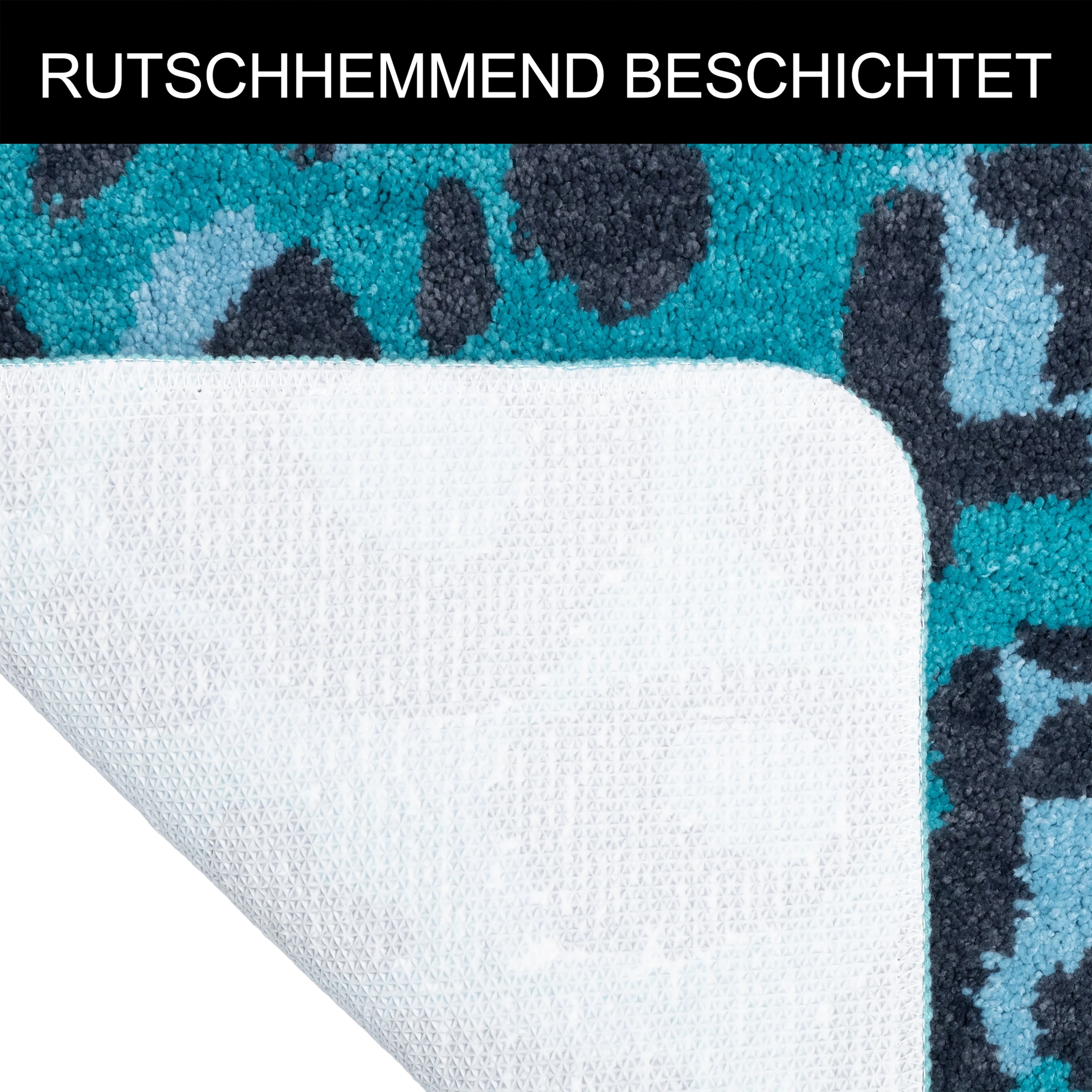 GOODproduct Tapis de bain »Regona Leo, Badvorleger, Badezimmer Teppich, Duschvorleger« Höhe 10 mm revêtement antidérapant Séchage rapide | compatible chauffage au sol motif léopard, imprimé animal, moderne