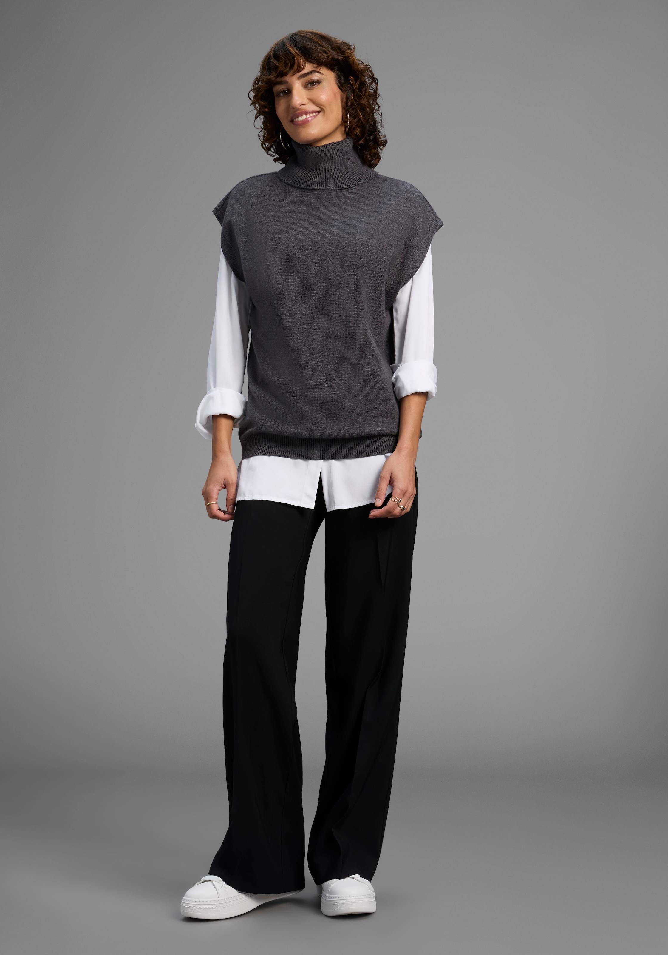 Laura Scott Pull-over softer Übergangsstrick mit Rollkragen - NEUE KOLLEKTION