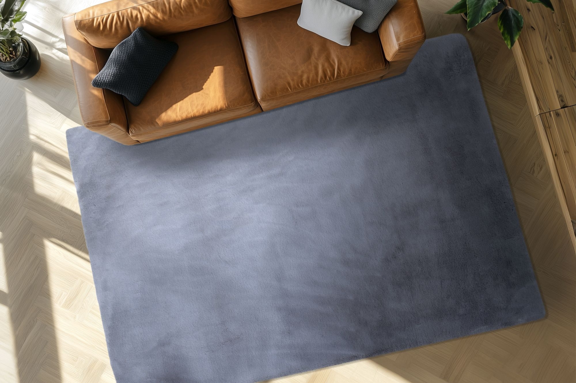 Obsession Fellteppich »Infinity 200« rechteckig 40 mm Höhe Kunstfel, Uni Farben, Kaninchenfell Haptik, supersoft