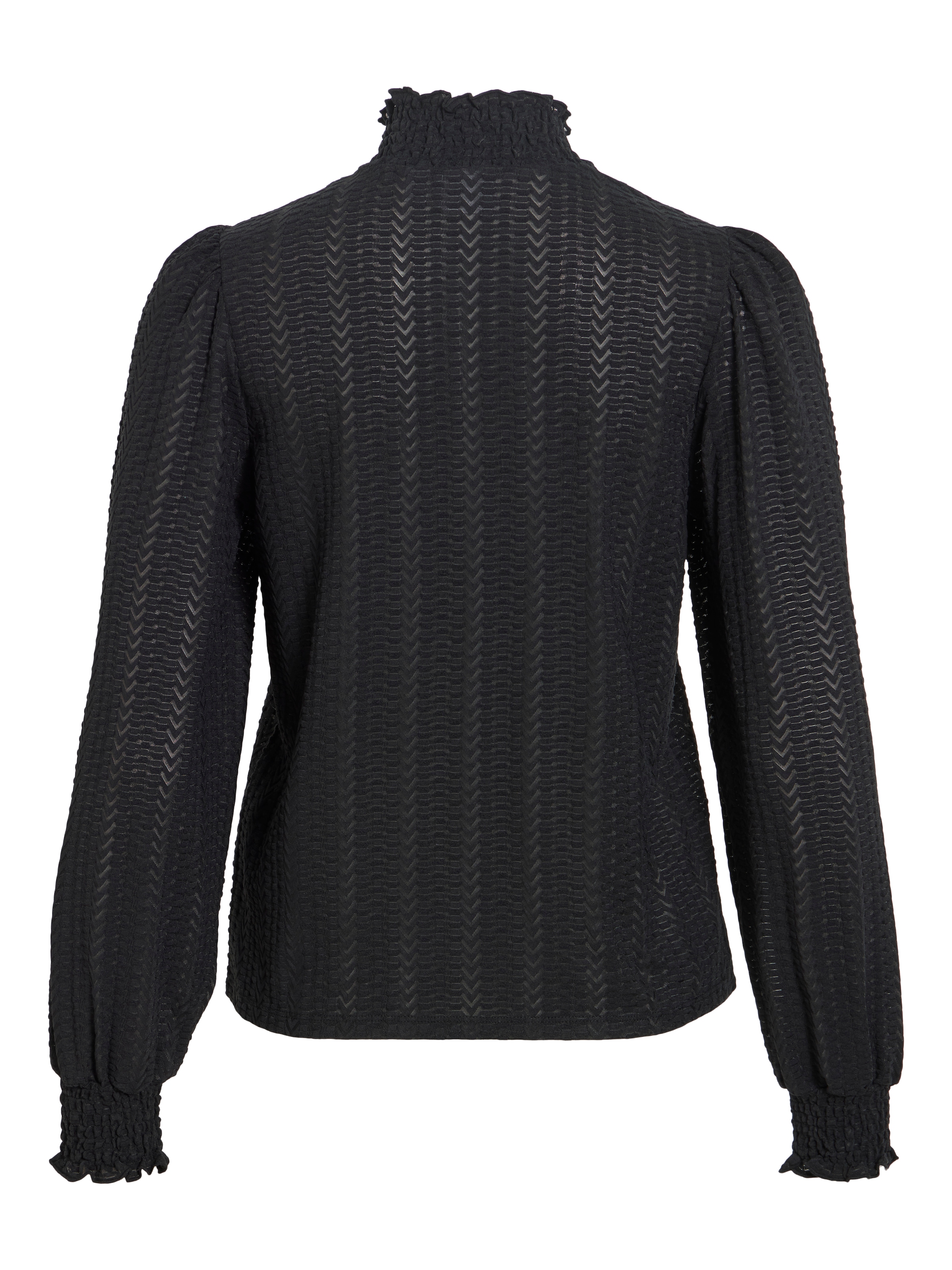 Vila T-shirt à col montant »VILYRI L/S SMOCK TOP - NOOS« mélange de matériaux