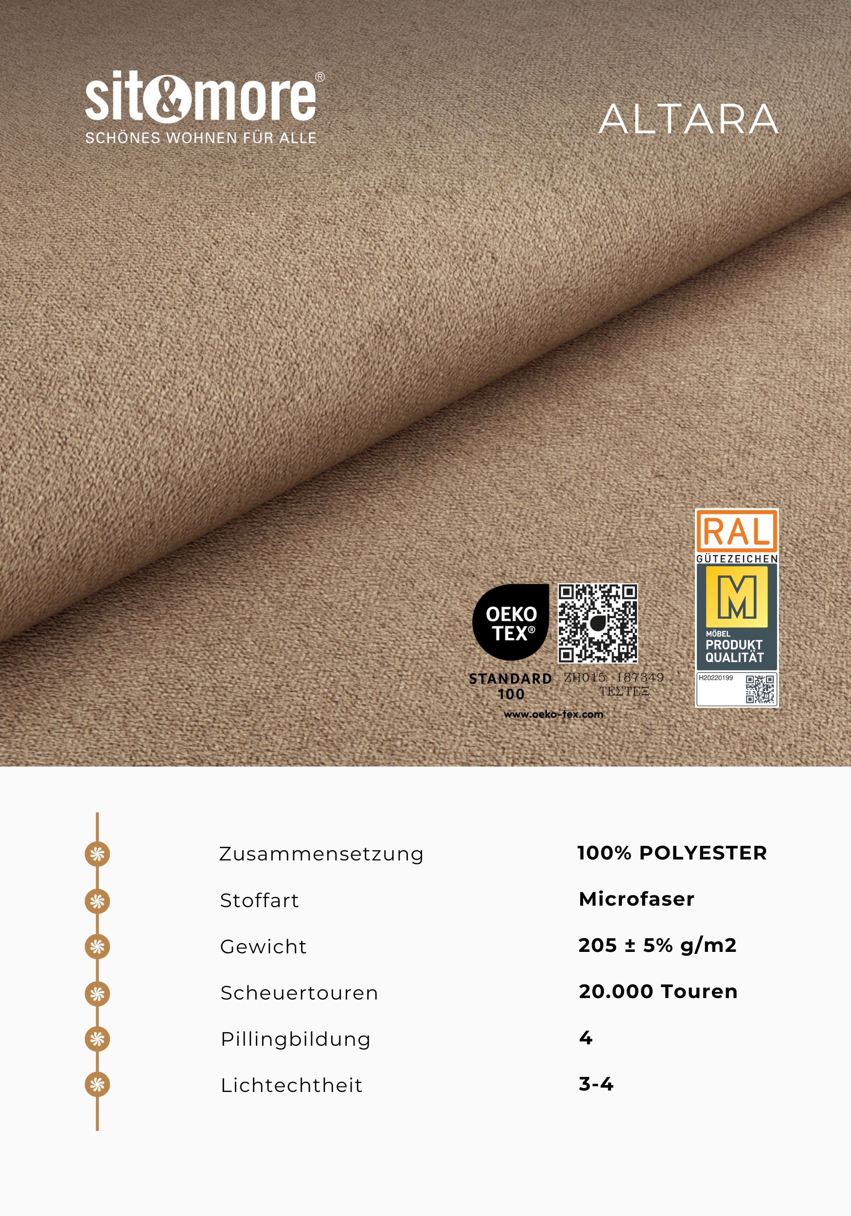 sit&more Sessel »Savona, B: 103 cm, Federkern-Polsterung, komfortable Sitzhöhe 46 cm« Bequeme Armlehnen, Ziernähte, frei im Raum stellbar, zeitloses Design