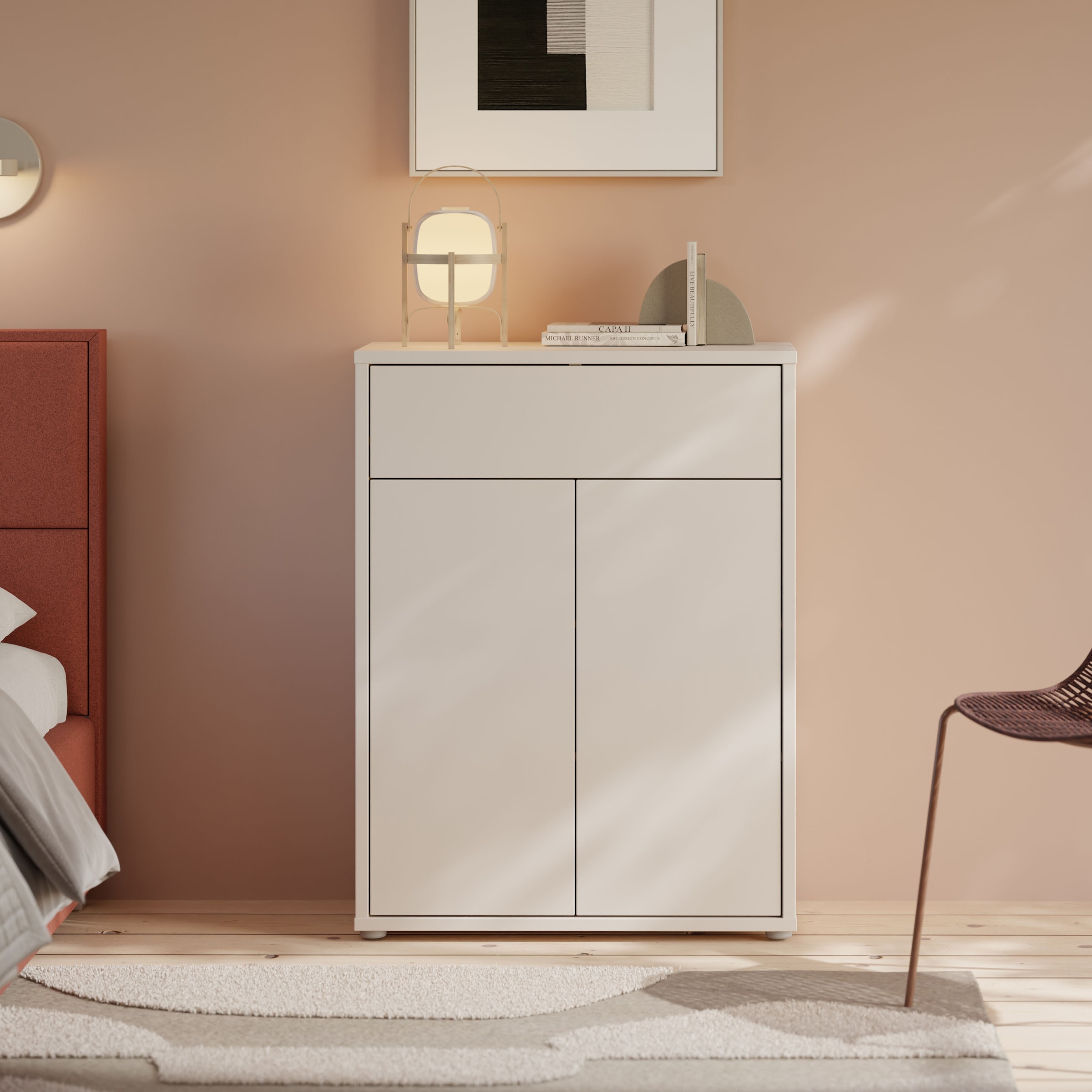 FORTE Armoire à chaussures »Alice Springs« L/H/P 74,5/99,1/34,9 cm Push to open, 12 paires de chaussures