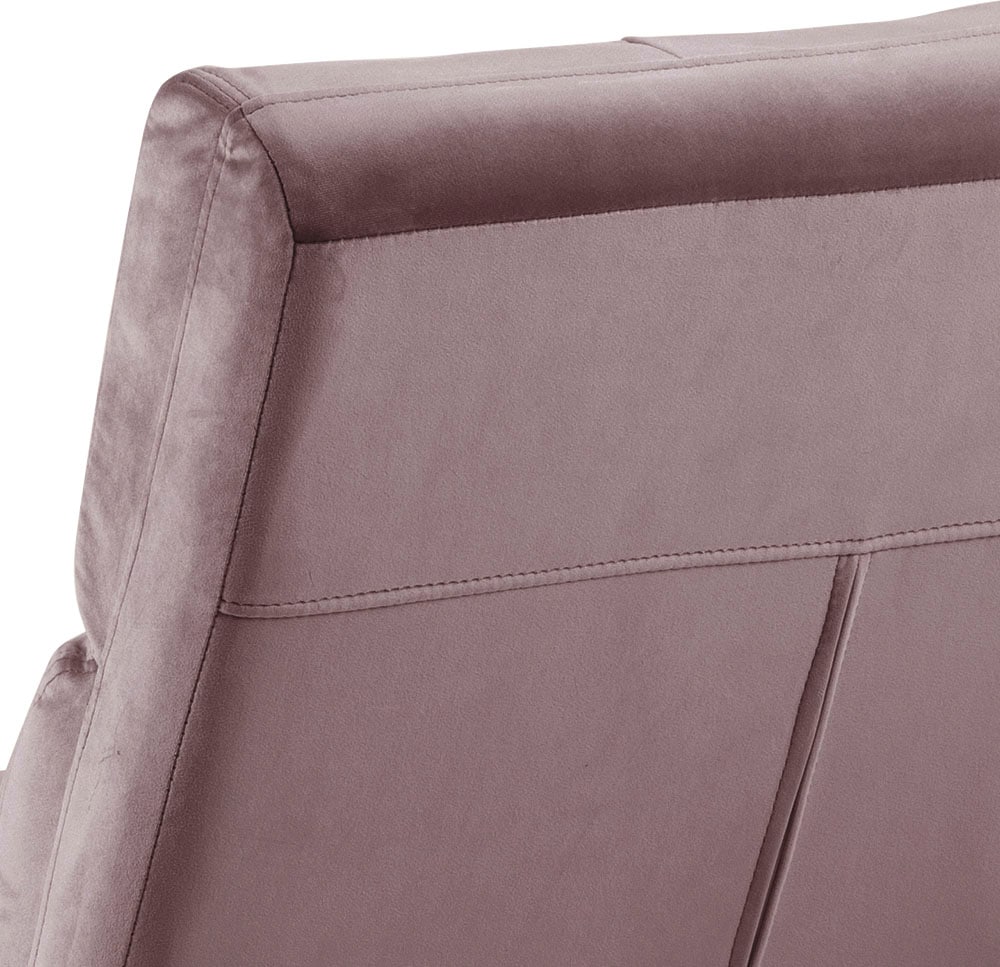 ACTONA GROUP Fauteuil lounge 1,  velours de coton et coutures carrées, différentes variantes