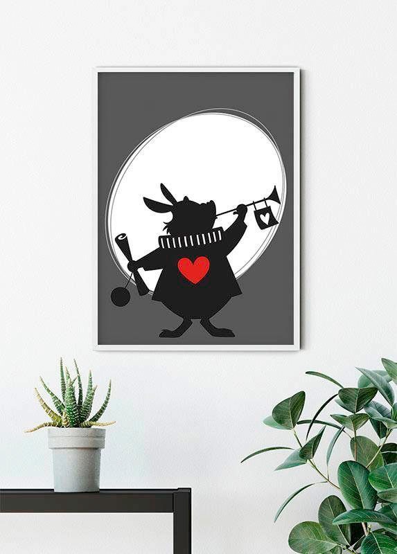 Komar Image »Alice Rabbit« 1 cuis tlg. Wandbild zur Dekoration im Kinderzimmer - ohne Rahmen