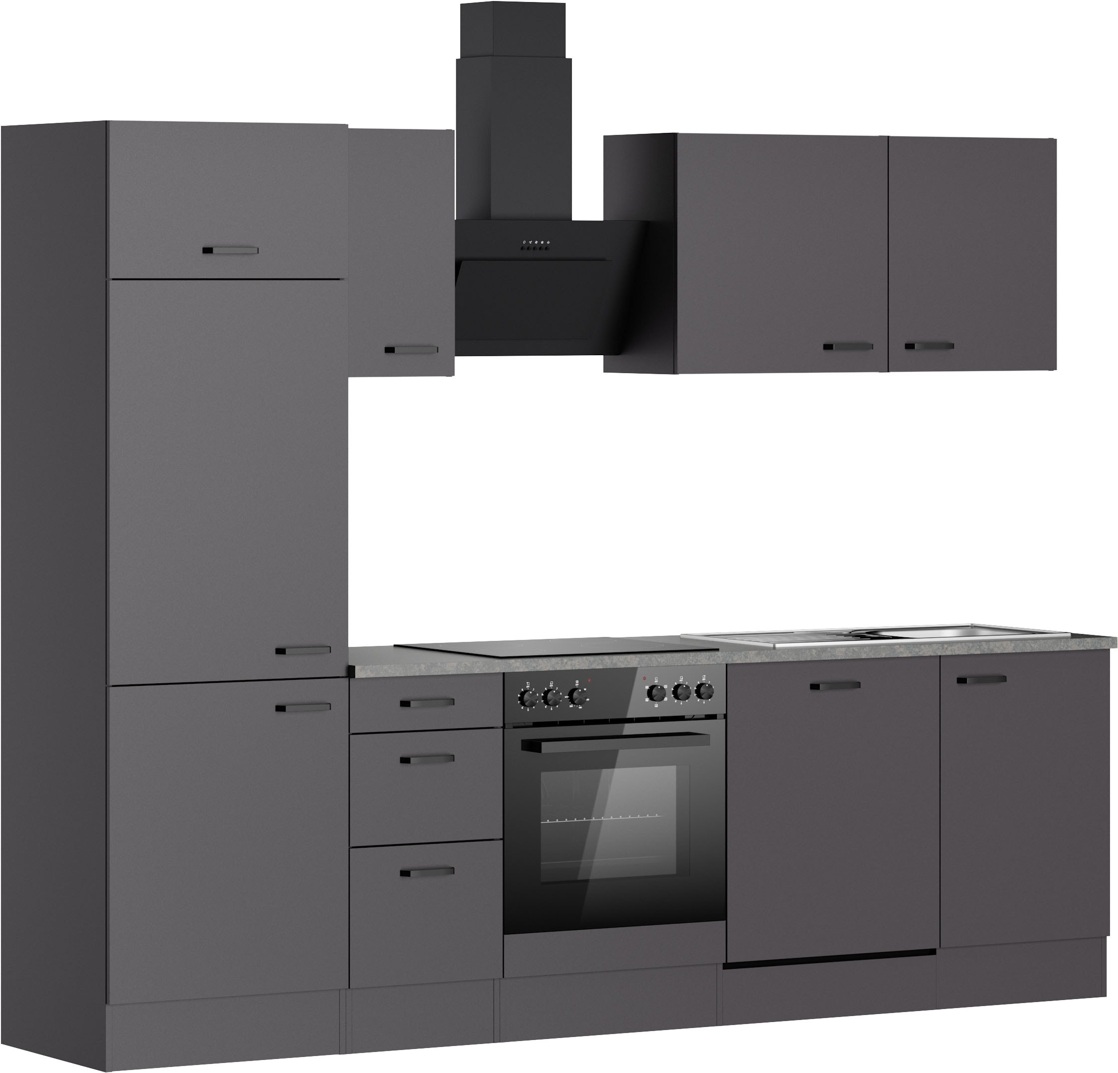 OPTIFIT Küchenzeile »OPTImulti« Breite 270 cm, wahlweise mit E-Geräten und Edelstahlspüle