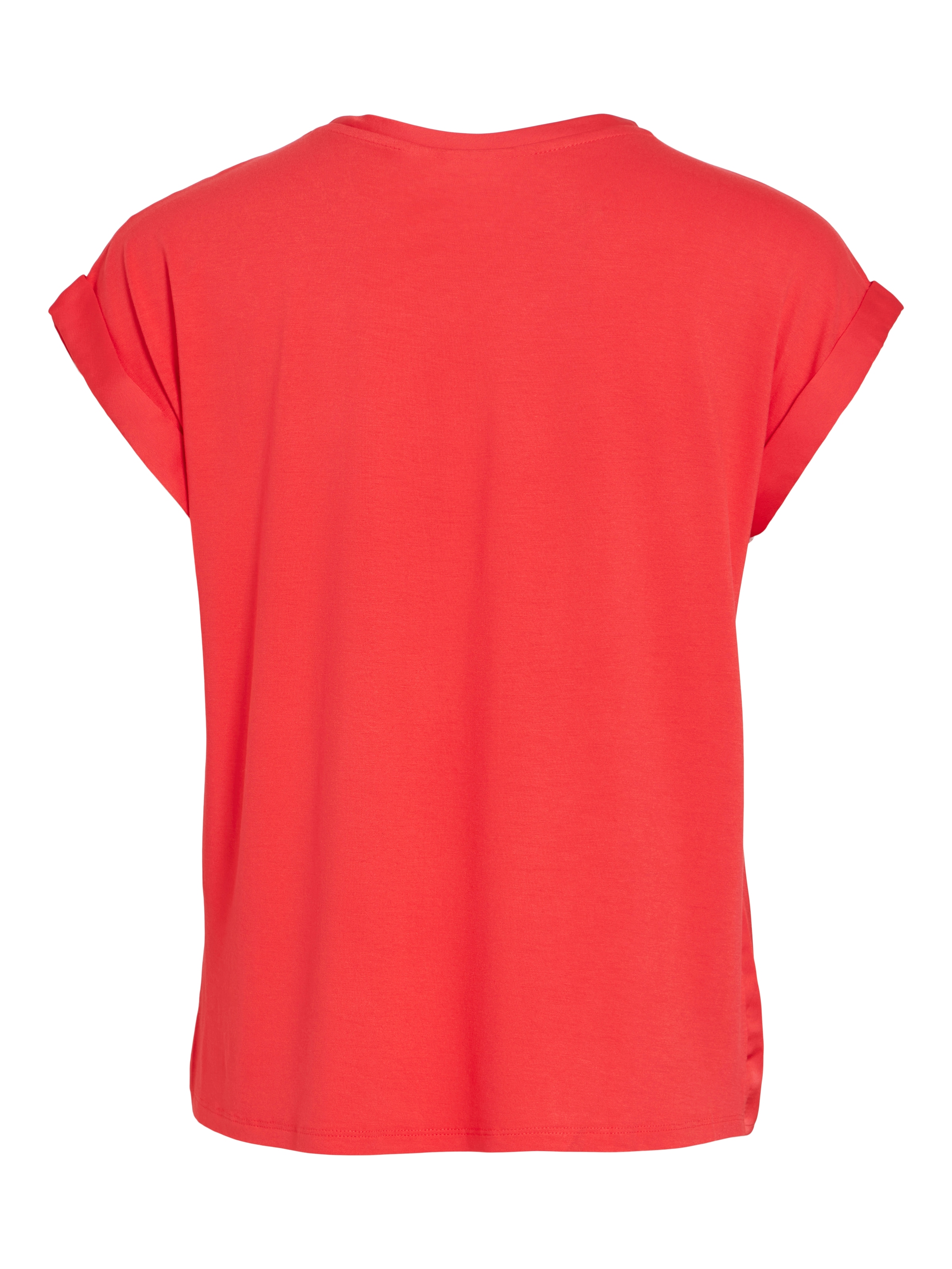 Vila T-shirt à manches courtes »VIELLETTE S/S SATIN TOP - NOOS« Kunstfaser, regular fit