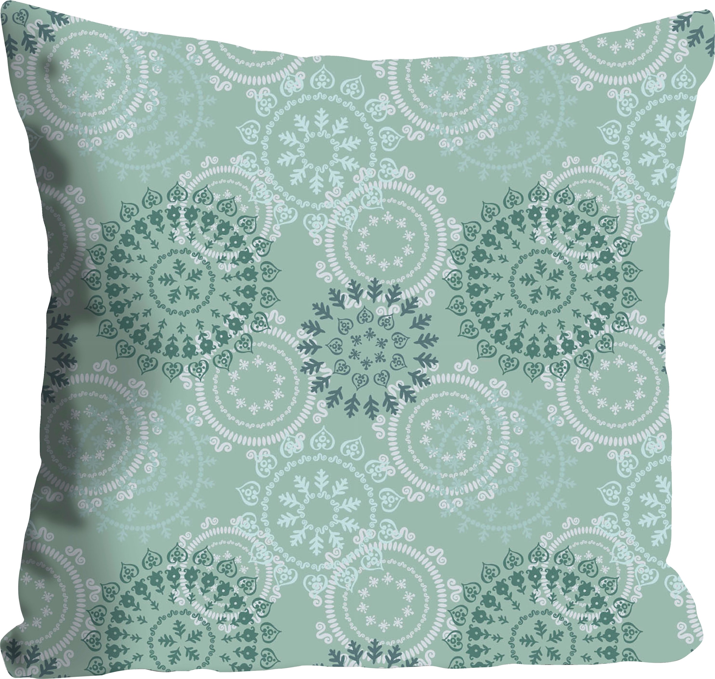 queence Coussin décoratif »Amy« mit Mandalas, Kissenhülle ohne Füllung, 1 Stück