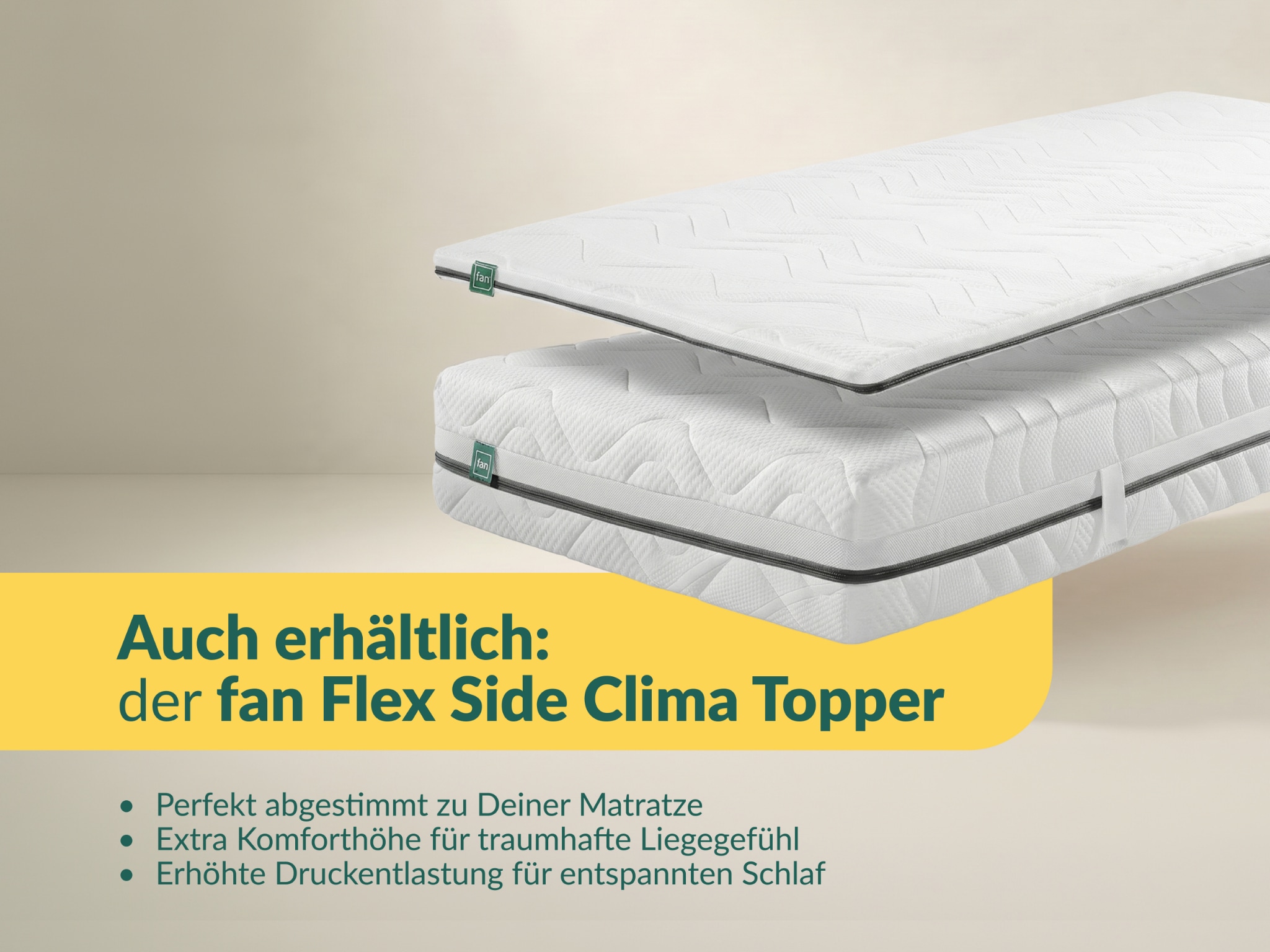 fan Matelas à ressorts ensachés »fan Flex Side Clima T, Matratze 90x200 cm, 140x200 cm & mehr, in H2/H3« 24 cm hoch 1.034 Federn 1 cuis tlg. Matelas réversible avec système Aero, 1034 ressorts (pour 100x200 cm)