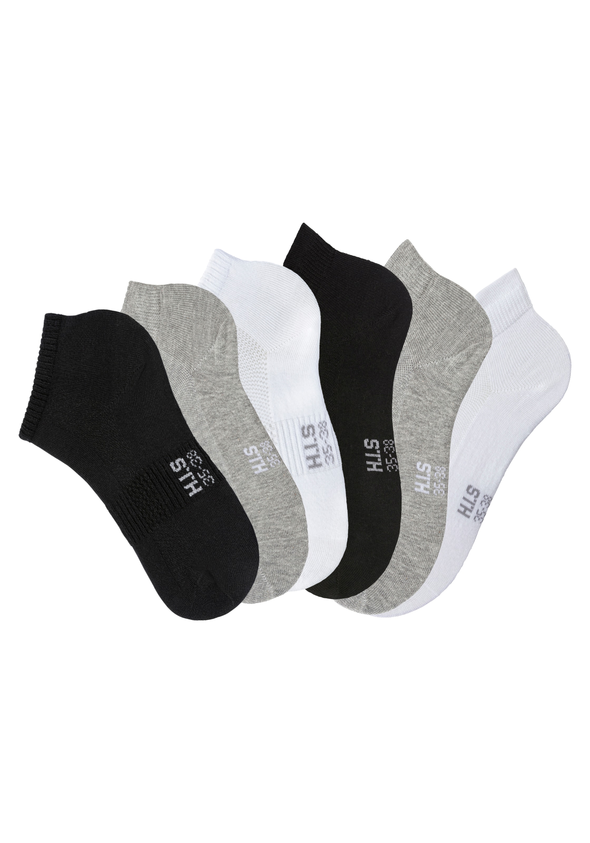 H.I.S Chaussettes de sport Paquet, 6 Couple tlg. Kurzsocken und Sneakersocken in einem Pack