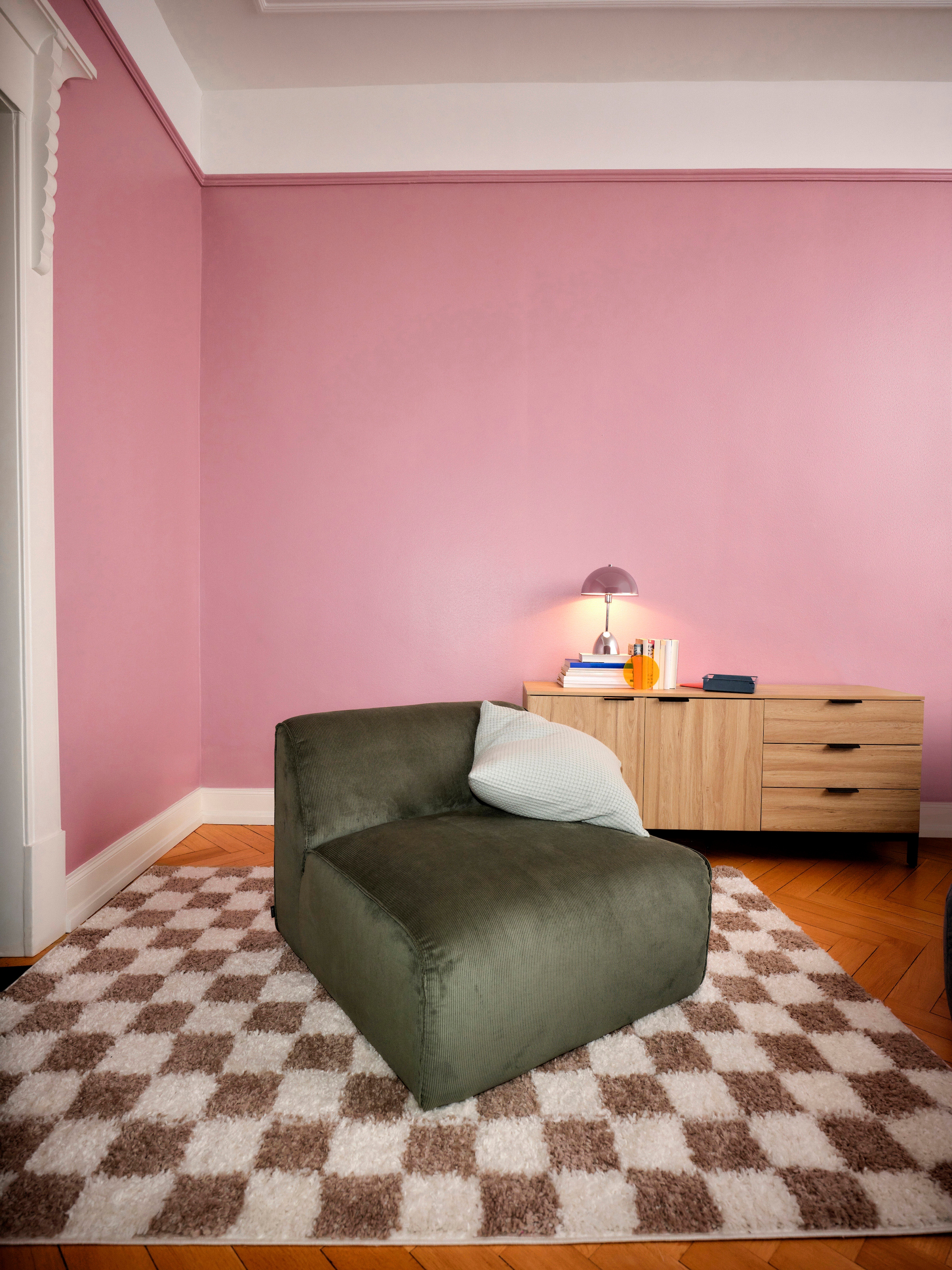 GOODproduct Hochflor-Teppich »Kiiki, Karo-Muster« rechteckig 30 mm Höhe Kariert, auffälliges Schachbrettmuster, Wohnzimmer, Schlafzimmer