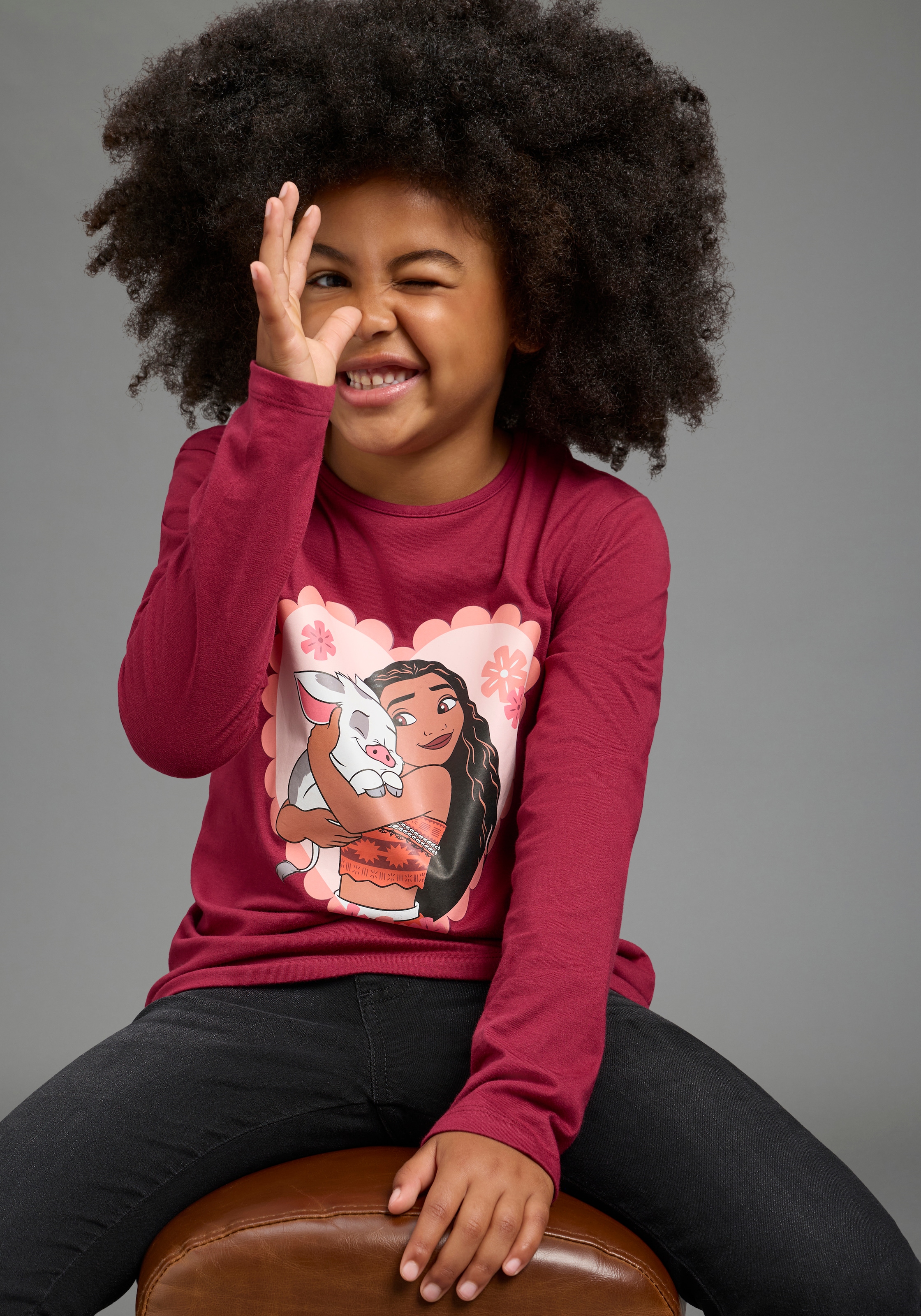 KIDSWORLD T-shirt à manches longues »VIANA Shirt, Disney« T-shirt Disney, manches longues, coupe basique à la hauteur des hanches, aspect imprimé