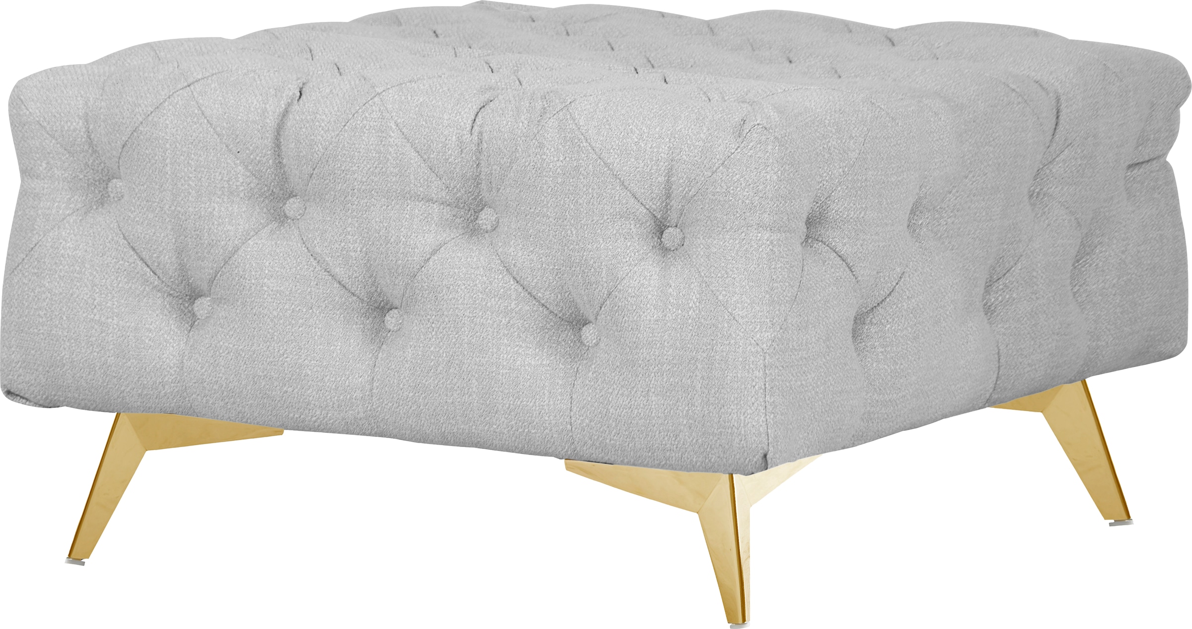 Home affaire Tabouret rembourré »Glynis« aufwändige Knopfheftung, moderne Chesterfield Optik, Fussfarbe wählbar