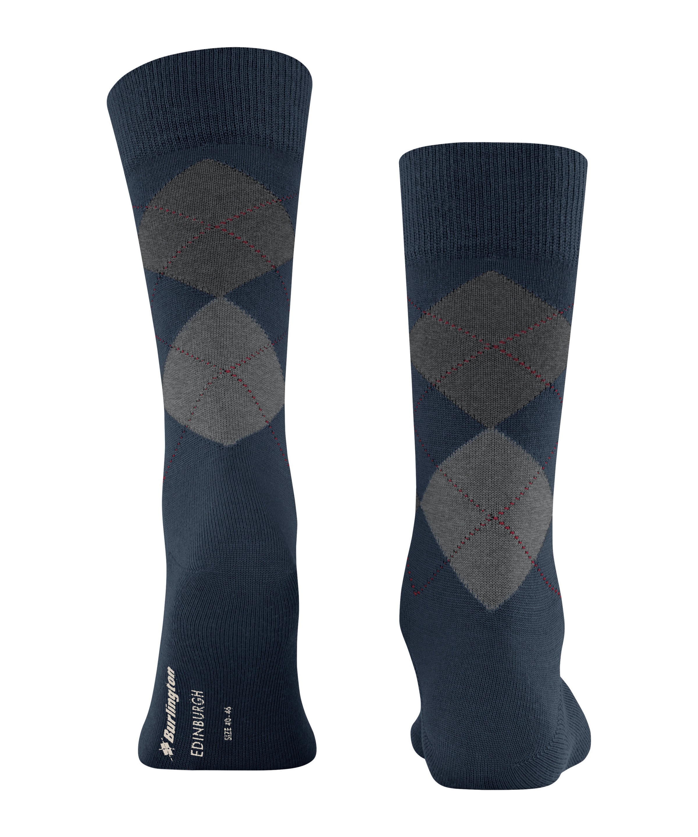 Burlington Chaussettes »Edinburgh« Taille unique 40-46, motif argyle classique, mélange de laine chaud