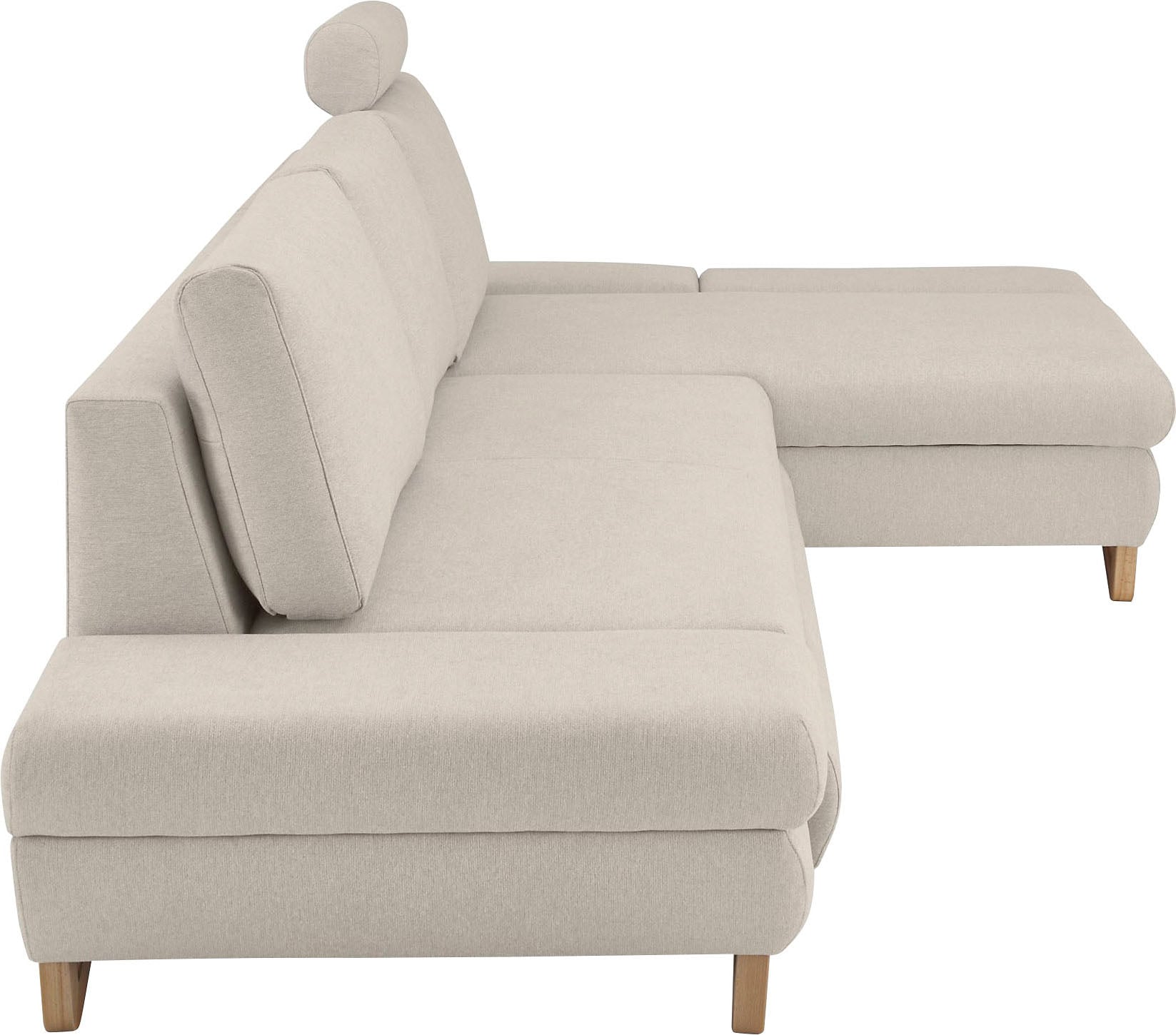 Home affaire Canapé d'angle »City/Giron, L-Form,« verstellbare Armlehnen mit Rasterfunktion