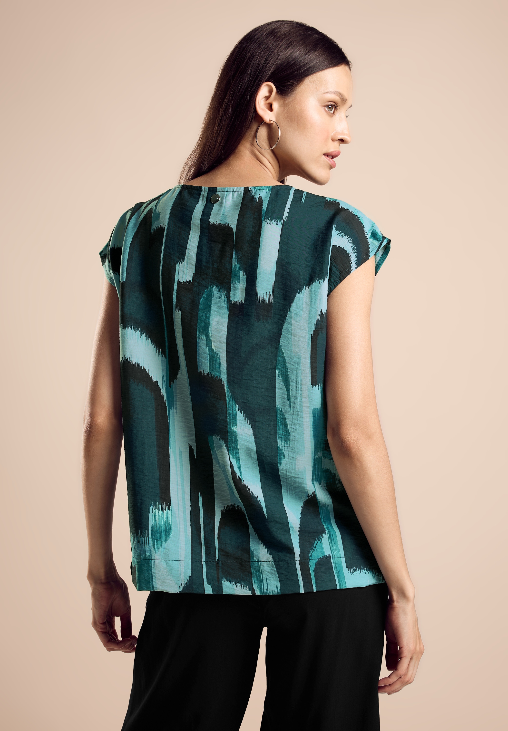 STREET ONE Blouse à manches courtes mit Allover-Druck