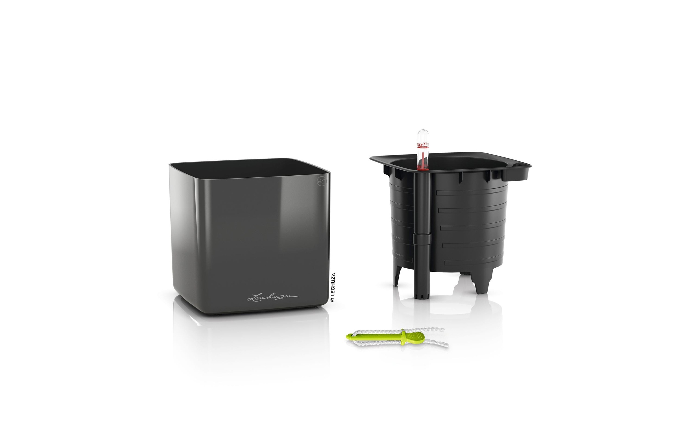   Pot de fleurs »Lechuza CUBE Glossy 14«